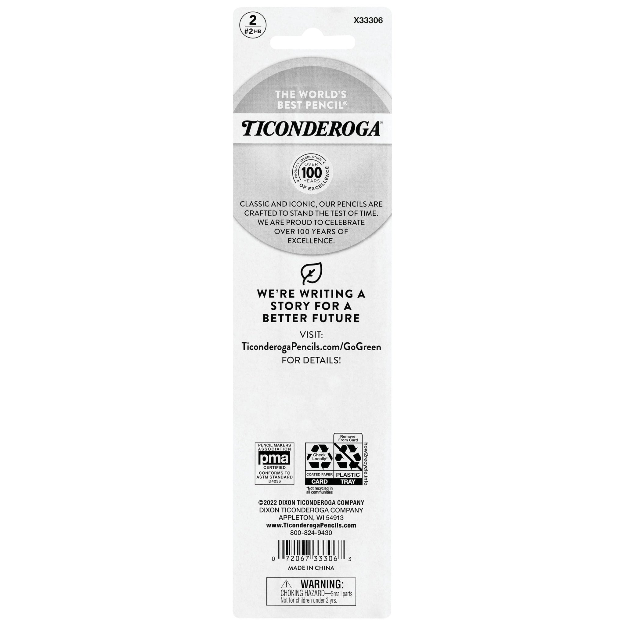 TICONDEROGA My First Pencils, Rounded Wood - Cased 2 HB Soft, Pre - Sharpened with Eraser, Yellow, 2 - PackTICONDEROGA300715237945Wooden PencilsWooden Pencils