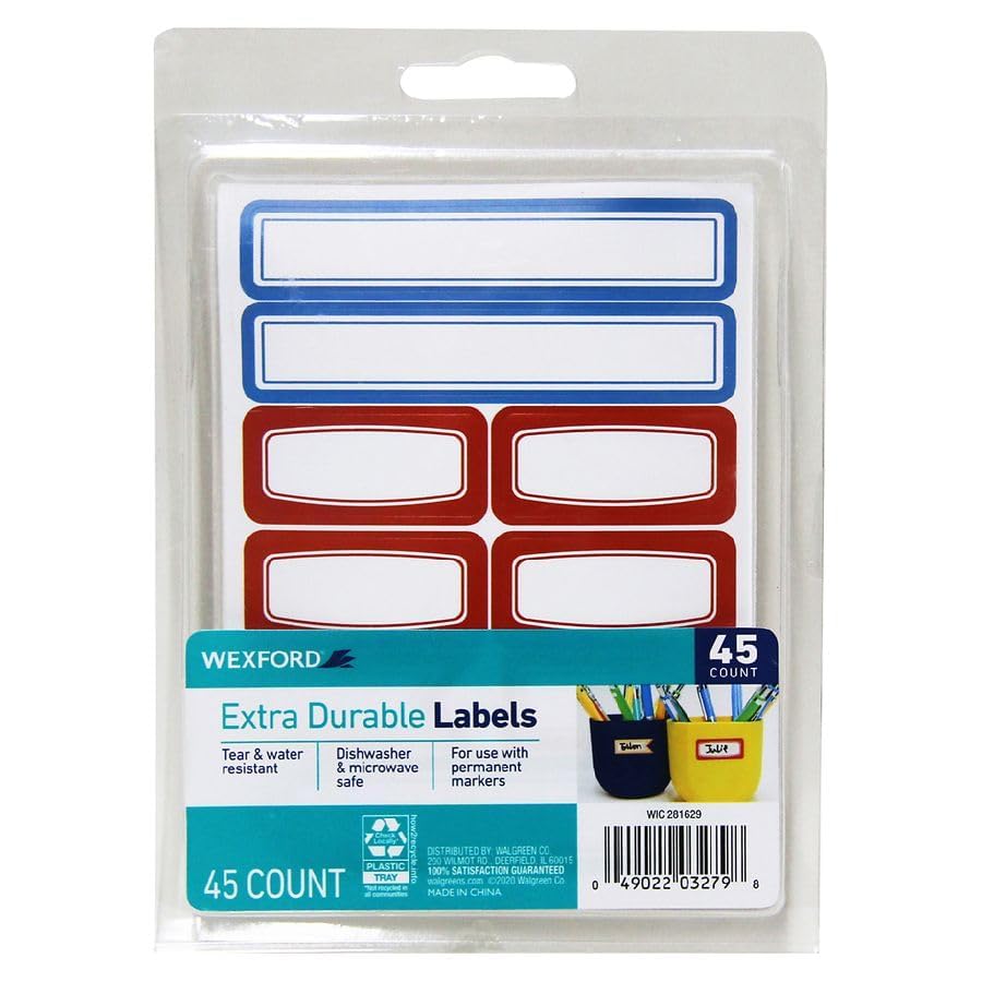 Wexford Extra Durable Labels - 45 COUNTWexford049022032798All - Purpose LabelsAll - Purpose Labels