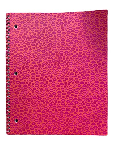 Yoobi College Ruled 8 x 10.5” Spiral Notebook - Pink Lip, 100 pagesYoobi8438051006511Spiral NotebooksSpiral Notebooks