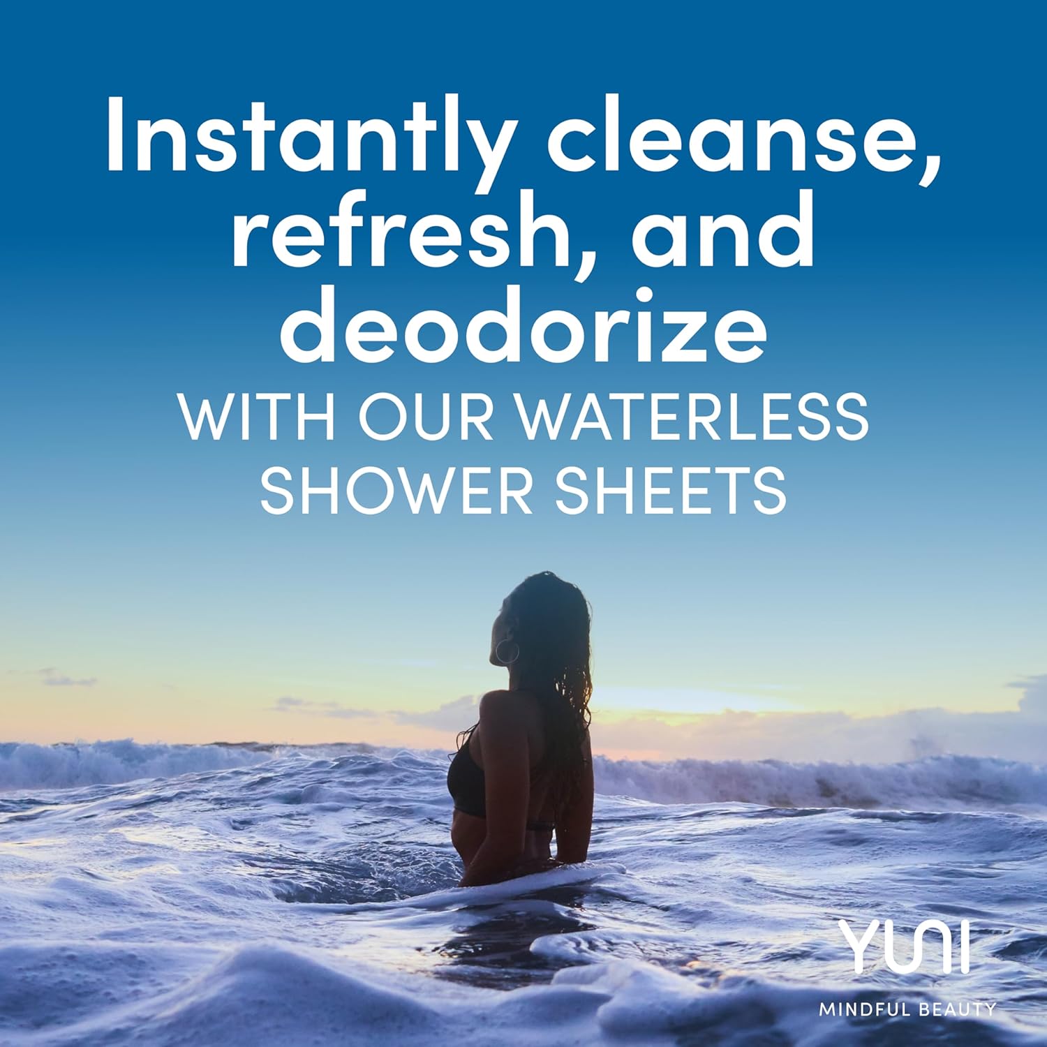 YUNI Shower Sheets Large Body Wipes, Soft Moist Showerless Wipes, Instantly Cleanse, Refresh and Deodorize - 12 SheetsYUNI856349007213Moist WipesMoist Wipes