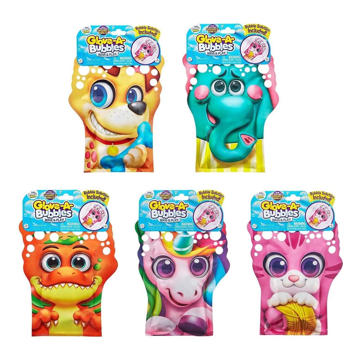 Zuru Bubble Wow, Glove - A - Bubbles Wave and Play! Wear Wave and make THousand of Bubbles - 150 MlZuru193052021113Bubble MakerBubble Maker