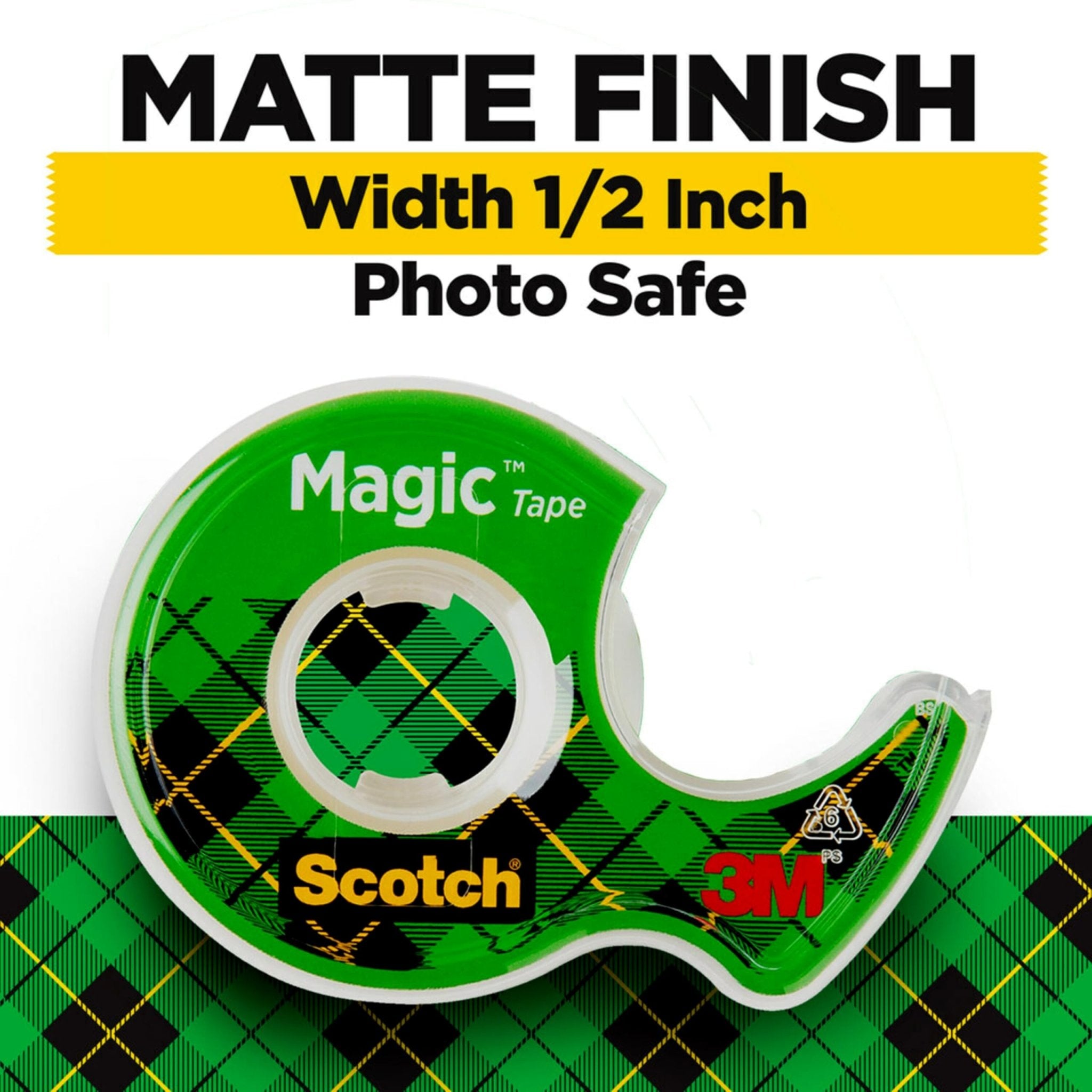 3M Scotch Magic Tape, 1/2 In x 800 In, 1 RollScotch021200000041Transparent TapeTransparent Tape