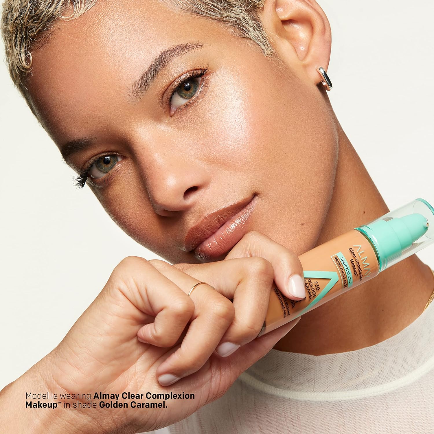 Almay Clear Complexion Acne Foundation Makeup with Salicylic Acid - Lightweight, Medium Coverage, Hypoallergenic, Fragrance - Free, for Sensitive Skin, 1 fl oz.Almay309970171636Acne FoundationAcne Foundation