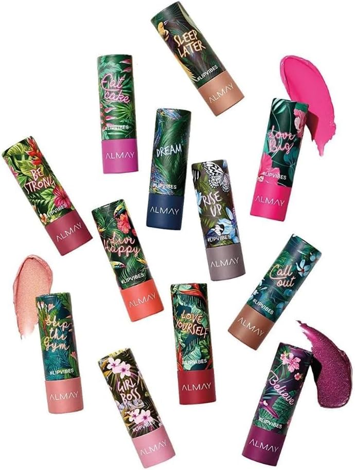 Almay Lip Vibes Lipstick with Vitamin E Oil & Shea Butter, Matte Finish, Hypoallergenic, 0.14 OzAlmay309978337034LipstickLipstick