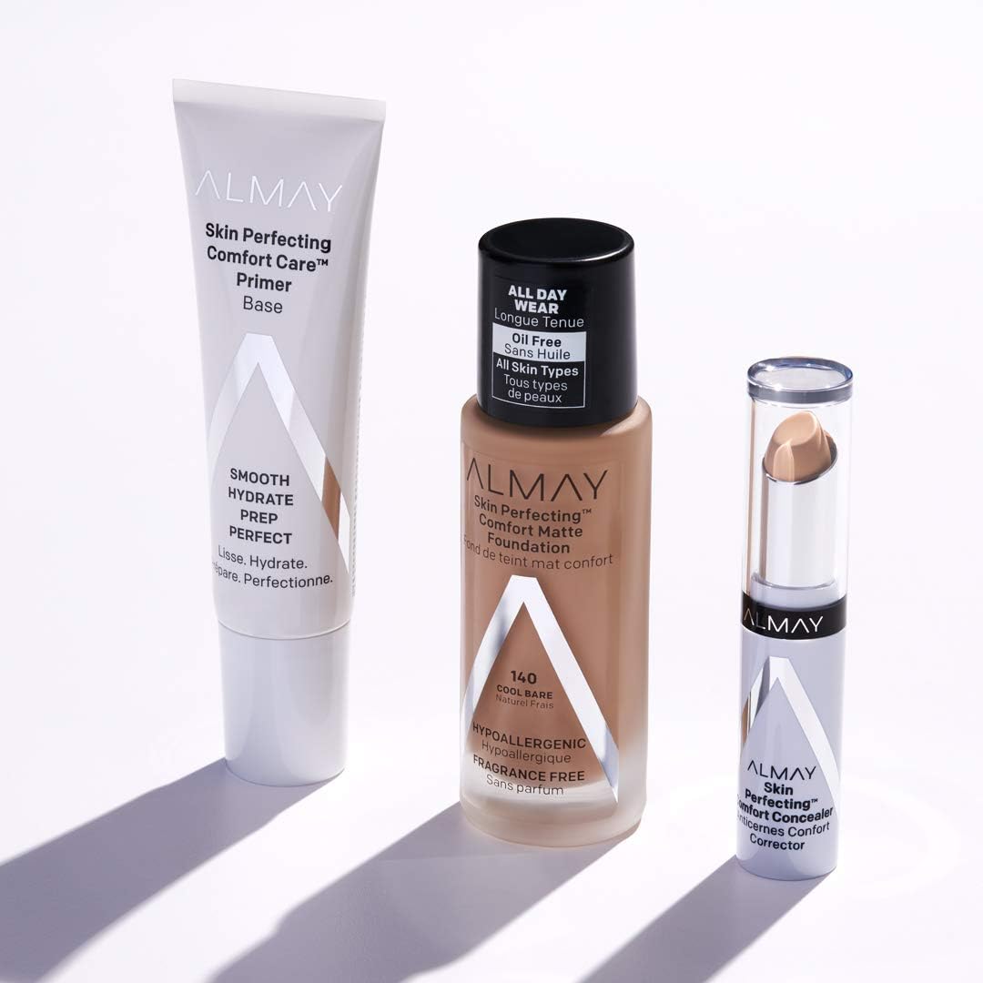 Almay Skin Perfecting Comfort Matte Foundation, Hypoallergenic, Cruelty Free, Fragrance - Free, Dermatologist Tested Liquid Makeup, 1 Fluid OunceAlmay309970091705FoundationFoundation