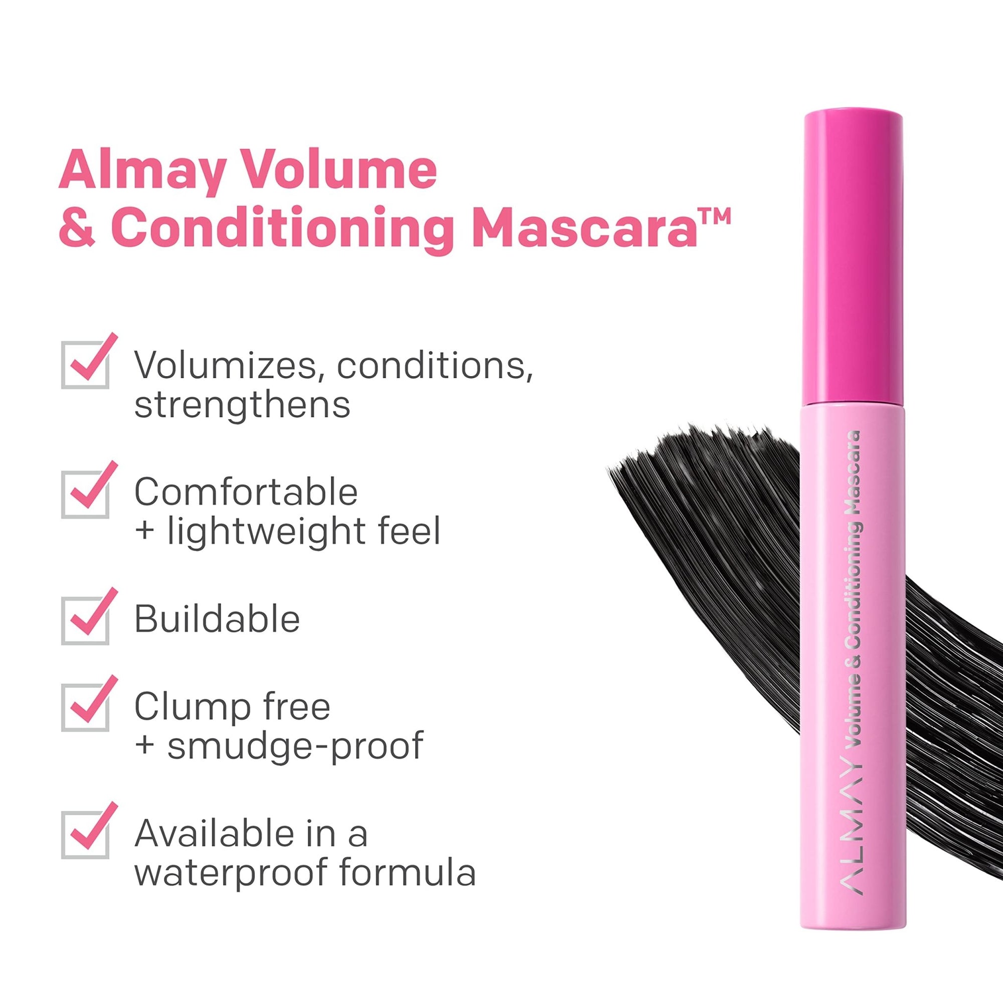 Almay Volume & Conditioning Mascara, Hydrating All Day Wear, 0.27 fl oz.Almay309970175276MascaraMascara