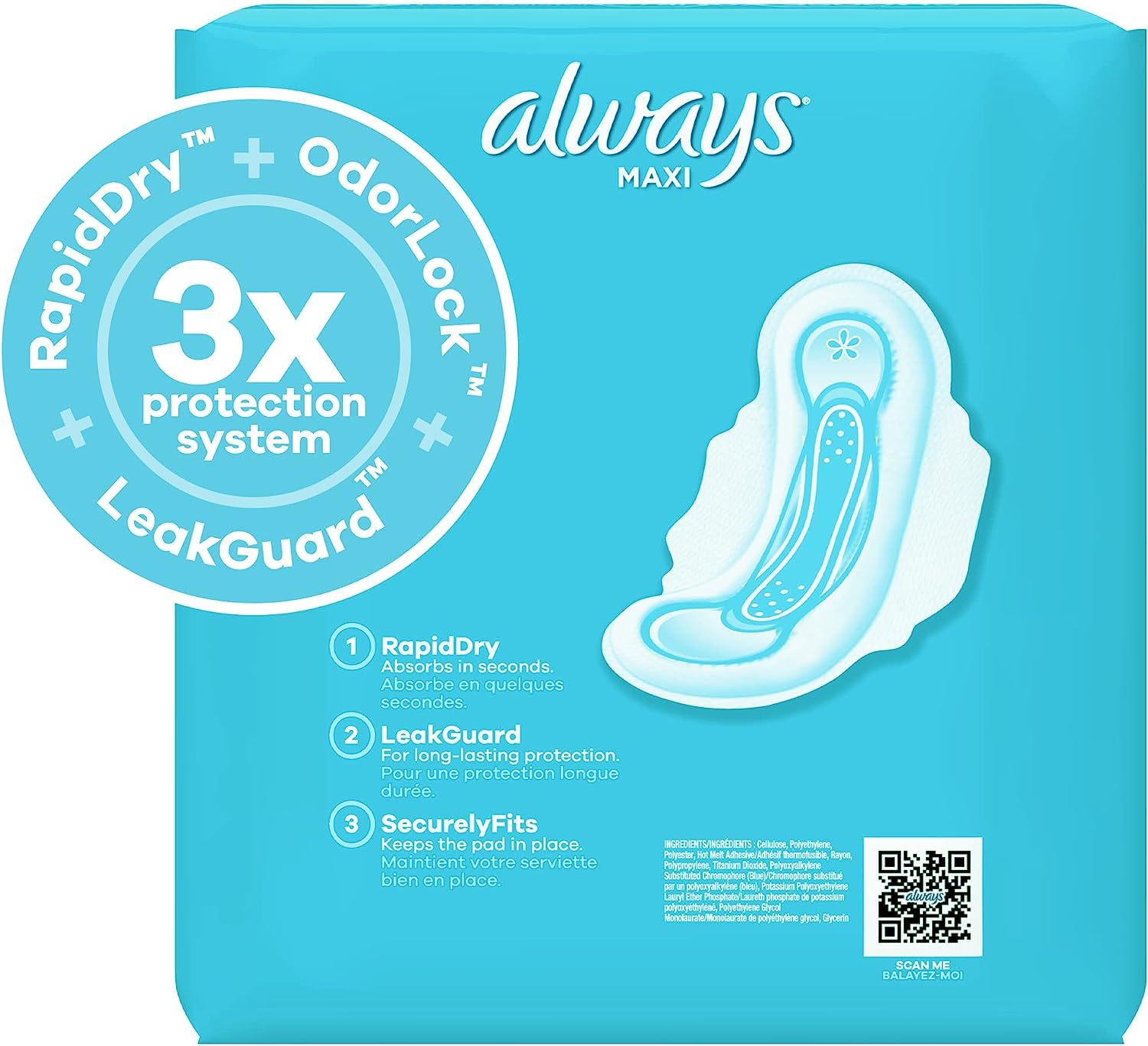 Always Maxi Feminine Pads for Women - UnscentedAlways037000983477Menstrual PadMenstrual Pad