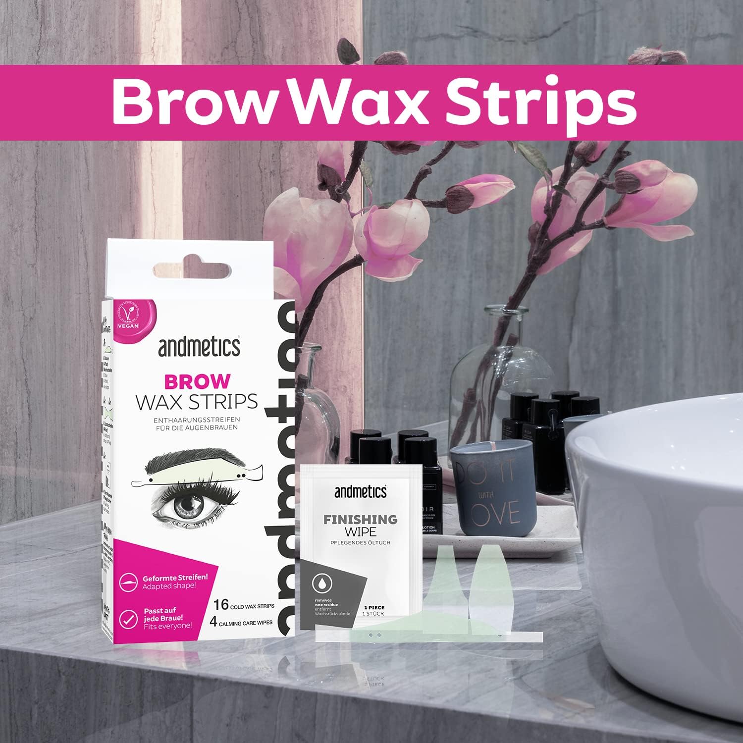 Andmetics Brow Wax Strips for Women EyebrowsAndmetics741187282734Wax StripsWax Strips