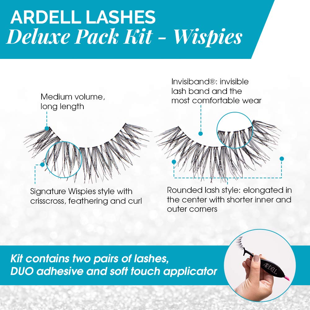 Ardell Deluxe Pack Wispies with Applicator - Black, 2 PairsArdell Professional074764689474False LashesFalse Lashes