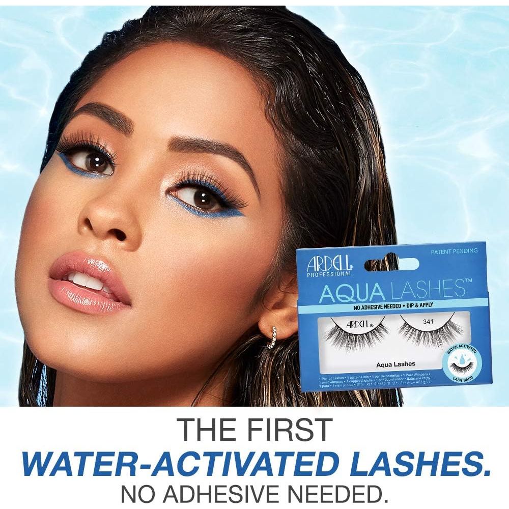 Ardell Professional Aqua False Strip Lashes 341, Water Activated Faux Lashes, Reusable, No Lash Glue Required, 3 pairsArdell Professional074764361868False LashesFalse Lashes