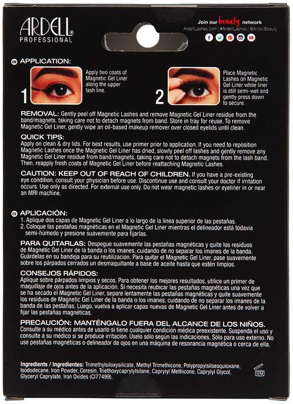 Ardell Professional Magnetic Demi Wispies Eyeliner and Eyelash Kit, 1 Pair of Eyelashes & 1 Black Eyeliner Pen IncludedArdell Professional074764368515Magnetic EyelashMagnetic Eyelash