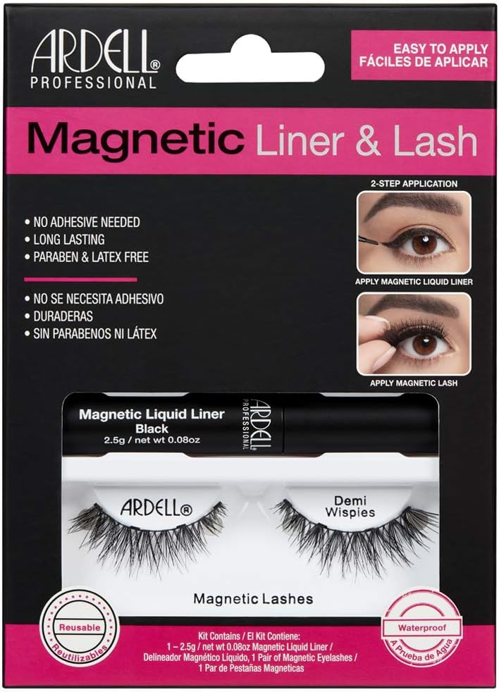Ardell Professional Magnetic Liquid Liner & Lash - Demi Wispies - BlackArdell Professional074764649218Magnetic EyelashMagnetic Eyelash