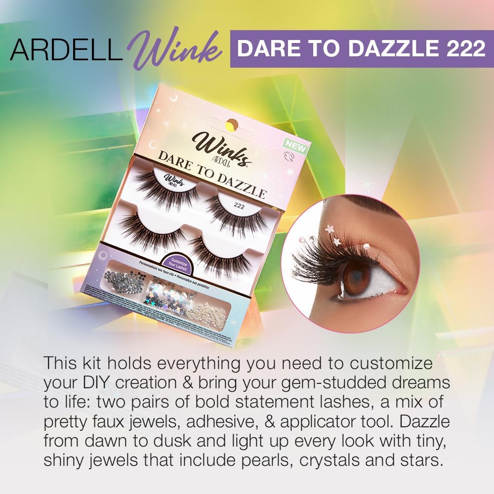 Ardell Winks Dare To Dazzle 222 with DUO AdhesiveArdell Professional074764581372False LashesFalse Lashes
