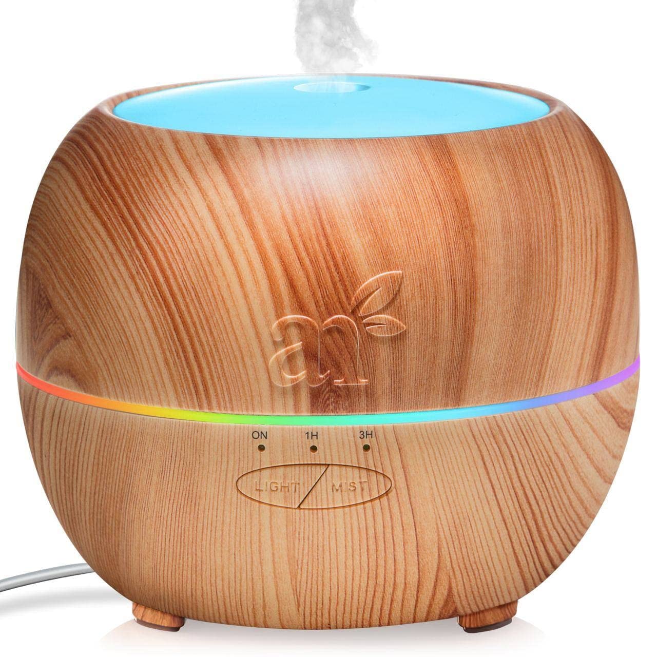 ArtNaturals Aromatherapy Essential Oil Diffuser 150ml Tank - Ultrasonic Aroma Humidifier - Adjustable Mist Mode, Auto Shut - Off and 7 Color LED Lights - for Home, Office & BedroomArtNaturals816820027222Essential Oil DiffuserEssential Oil Diffuser