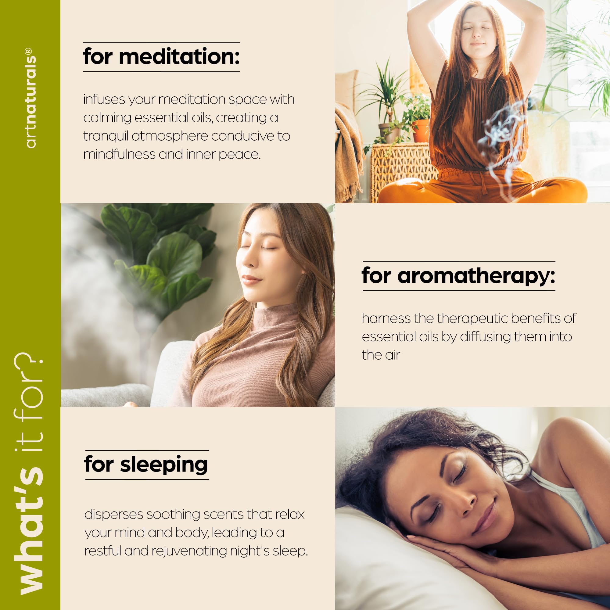 ArtNaturals Aromatherapy Essential Oil Diffuser 150ml Tank - Ultrasonic Aroma Humidifier - Adjustable Mist Mode, Auto Shut - Off and 7 Color LED Lights - for Home, Office & BedroomArtNaturals816820027222Essential Oil DiffuserEssential Oil Diffuser