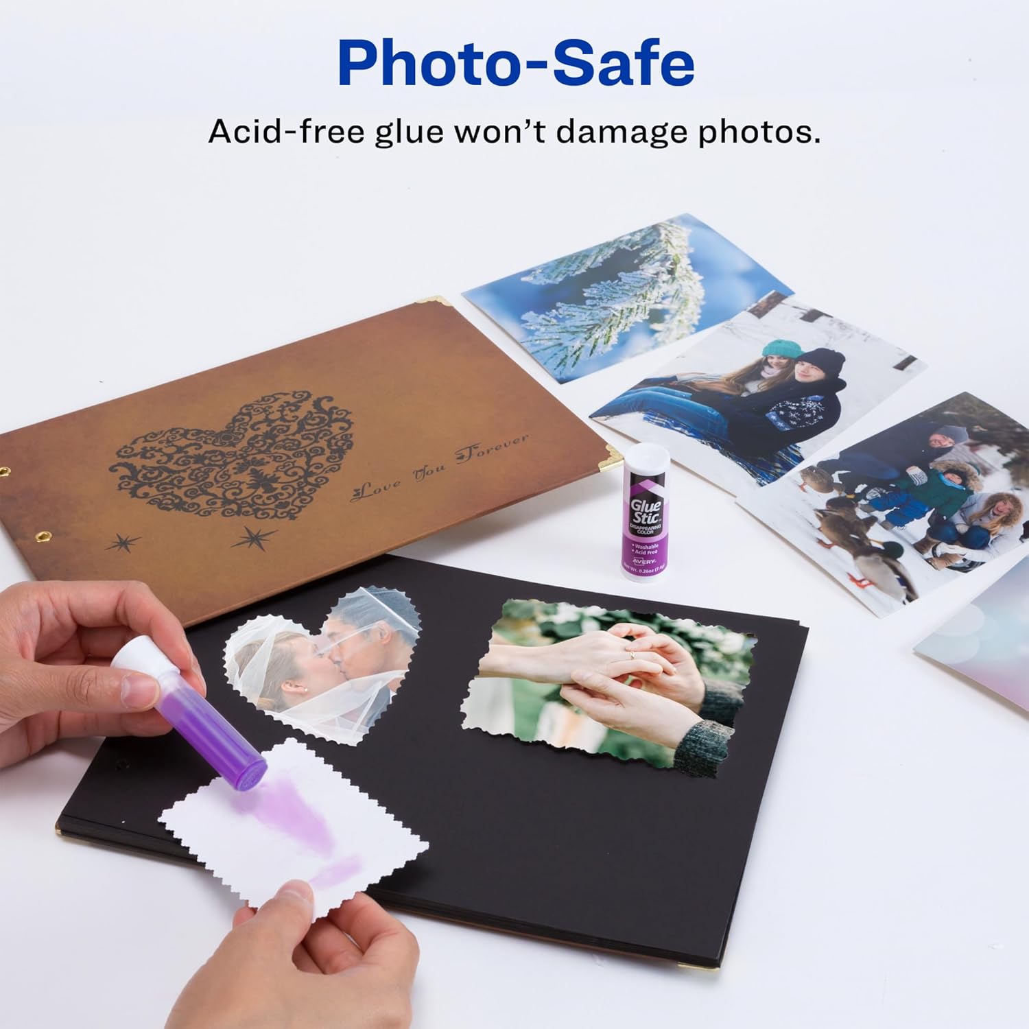 Avery Glue Stick Disappearing Purple Color, Washable, Nontoxic, 0.26 oz. Permanent Glue Stic, 6pkAvery071709980962Glue StickGlue Stick