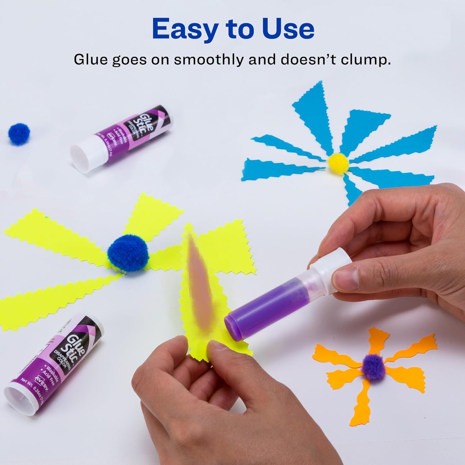 Avery Glue Stick Disappearing Purple Color, Washable, Nontoxic, 0.26 oz. Permanent Glue Stic, 6pkAvery071709980962Glue StickGlue Stick