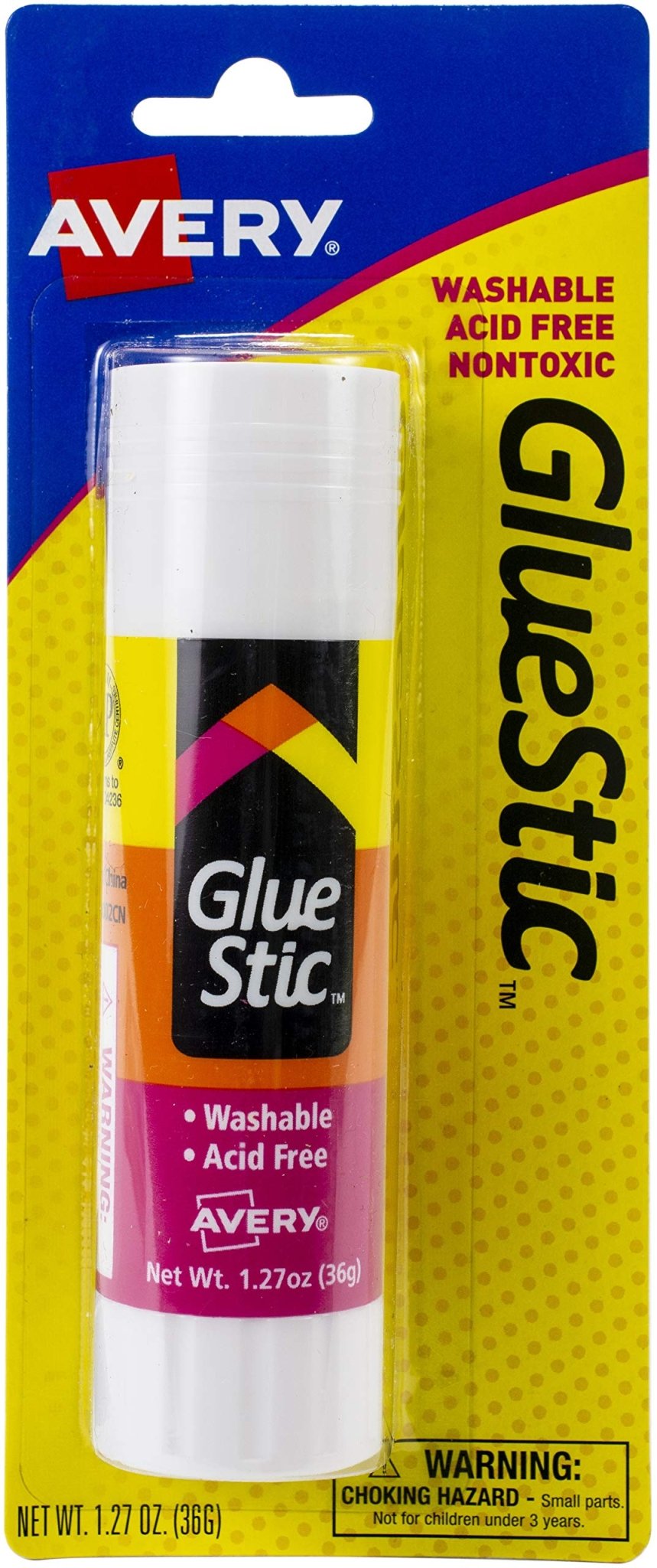 Avery Glue Stick White, 1.27 oz., Washable, Nontoxic, Permanent Glue, 1 Glue SticAvery071709001919Glue StickGlue Stick