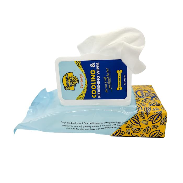 BANANA BOAT Cooling Sun Wipes for Dogs, Count of 50Banana Boat840038234608Pet WipesPet Wipes