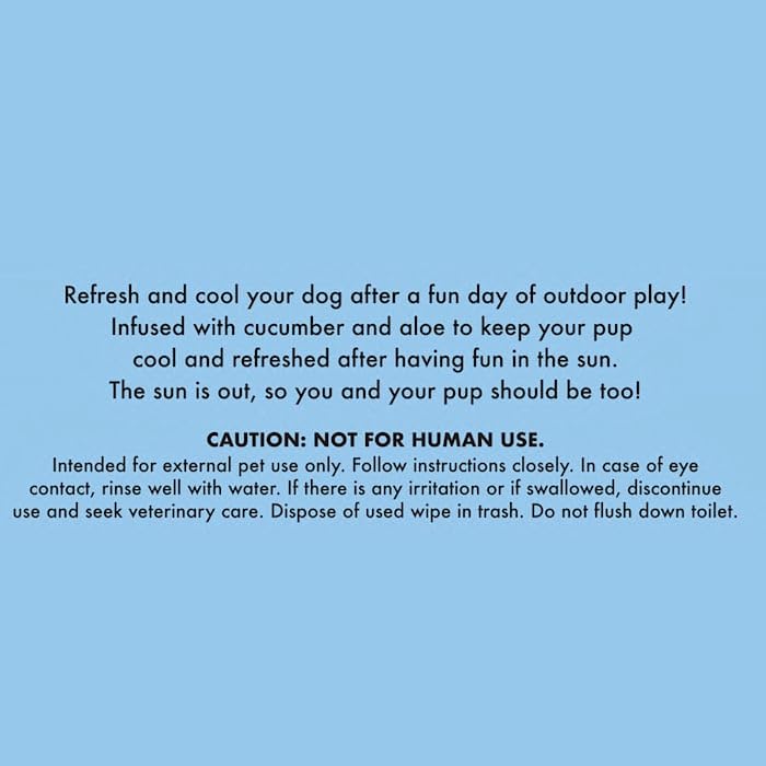 BANANA BOAT Cooling Sun Wipes for Dogs, Count of 50Banana Boat840038234608Pet WipesPet Wipes