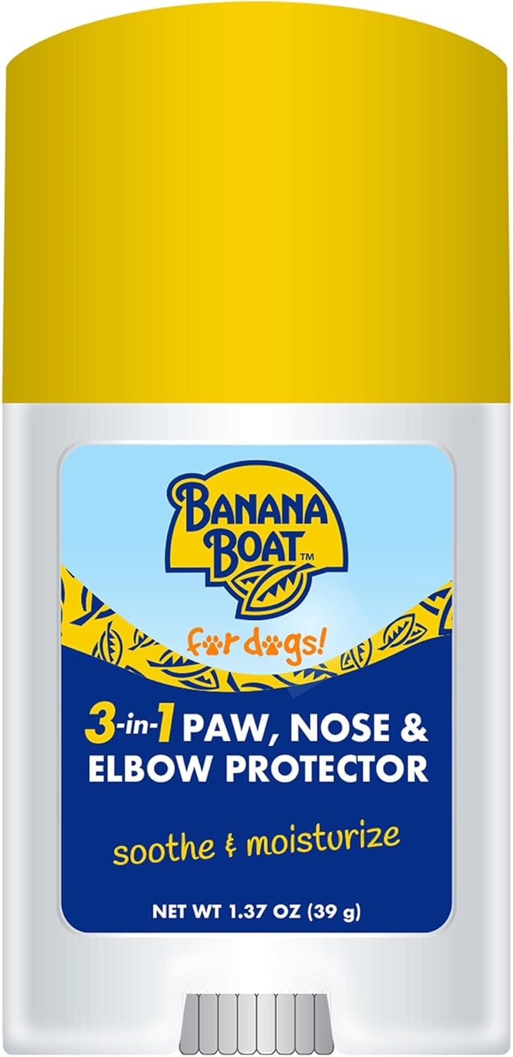 Banana Boat Dog Paw Balm – 3 in 1 Soother Moisturizer and Protector for The Dog Nose Paw and Elbow, Used for Sun Protection, Moistures Dry Noses and Paws, Great Skin Soother for Dogs Sensitive SkinBanana Boat840038234554Dog Paw BalmDog Paw Balm