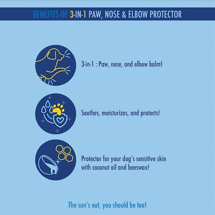Banana Boat Dog Paw Balm – 3 in 1 Soother Moisturizer and Protector for The Dog Nose Paw and Elbow, Used for Sun Protection, Moistures Dry Noses and Paws, Great Skin Soother for Dogs Sensitive SkinBanana Boat840038234554Dog Paw BalmDog Paw Balm