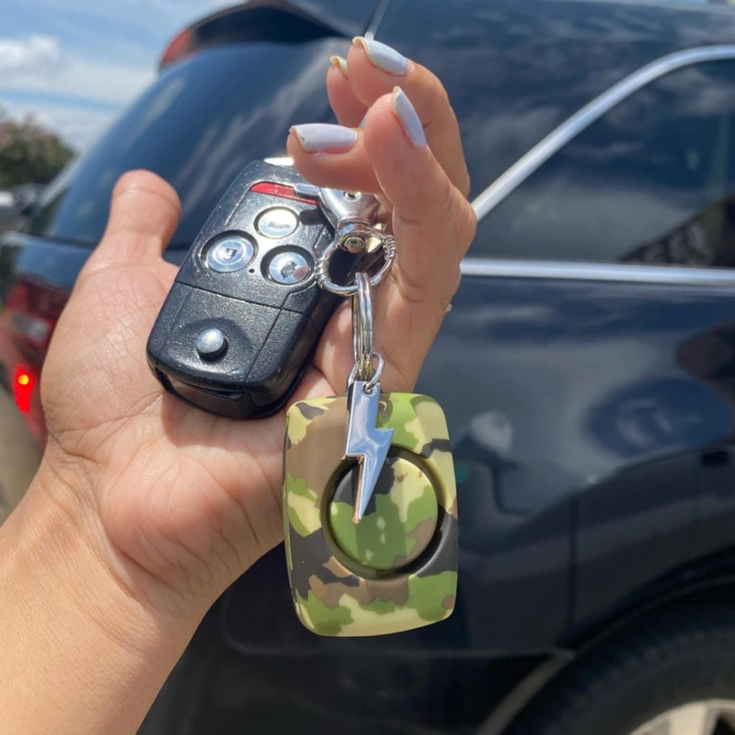 BLINGSTING Personal Safety Alarm for Women - 125 Decibel Loud Self Defense Alarm with Recessed Activation Button - LED Light & Keychain Clip - Green CamoBLINGSTING850016025029Personal Safety AlarmPersonal Safety Alarm