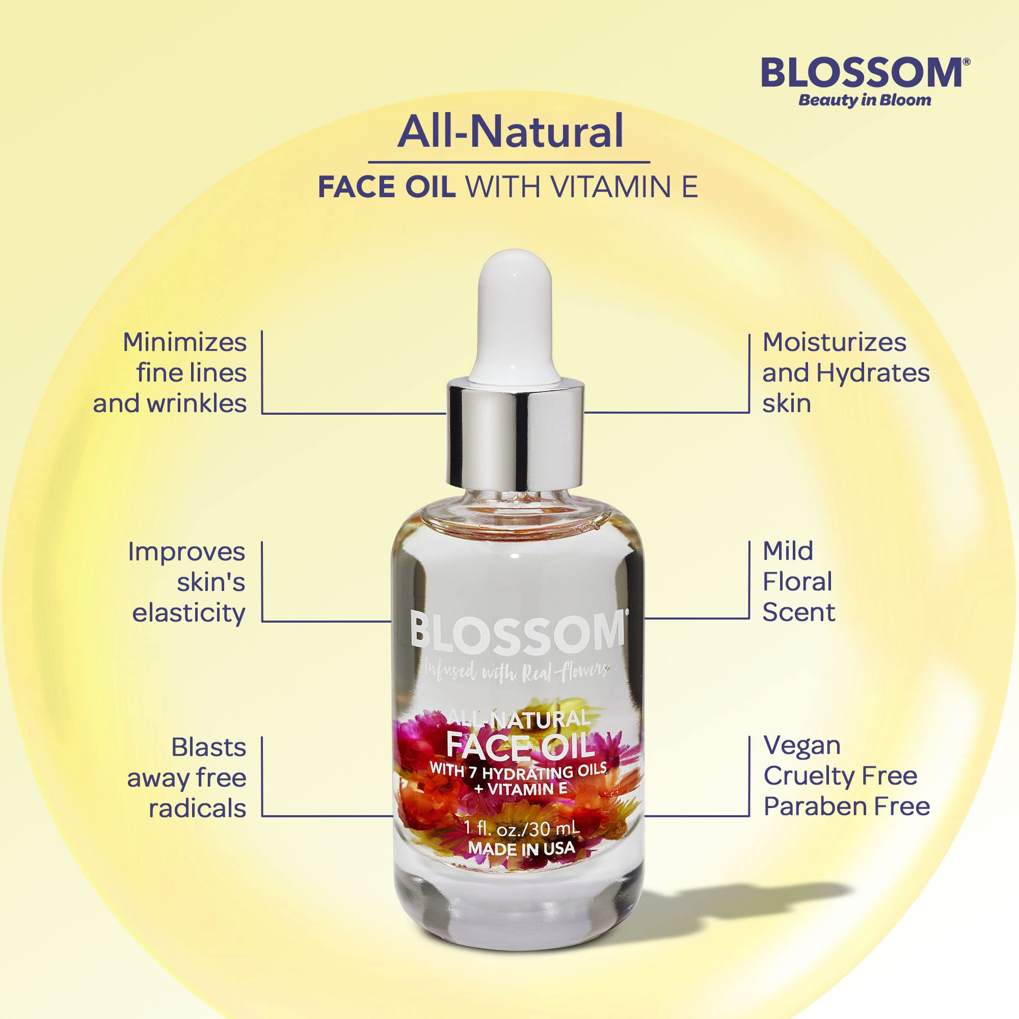 Blossom Face Oil - Summer Breeze, 1 Fl OzBlossom079556520027Face OilFace Oil