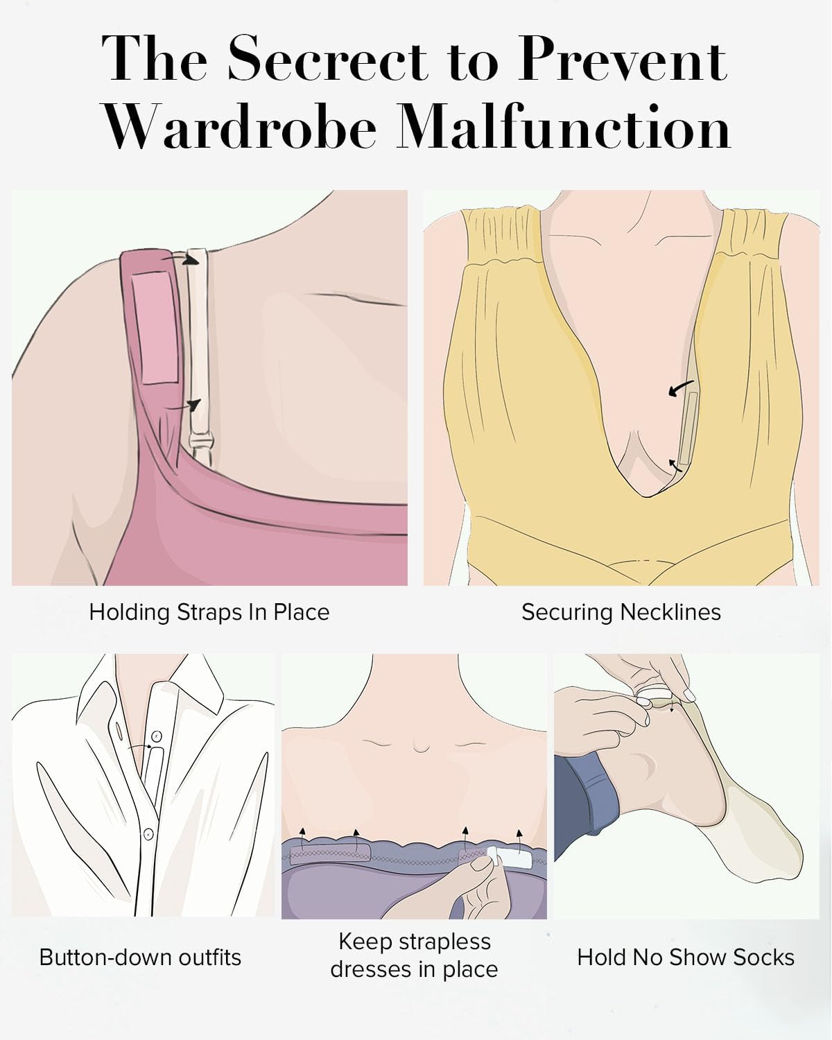 Braza Double Sided Self Adhesive Tape Smart Tape Strips with Compact Aluminum Travel CaseBraza089348101709lingerie Tapelingerie Tape