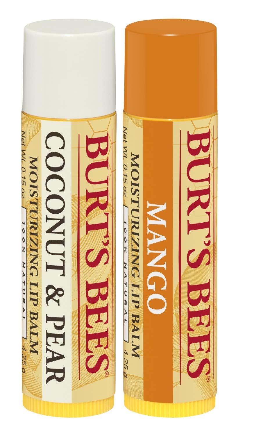 Burt's Bees Lip Balm, Moisturizing Lip Care SPF 15 for All Day Hydration, 100% Natural with Sunscreen - Coconut and Pear and MangoBurt's Bees792850025776Lip BalmLip Balm