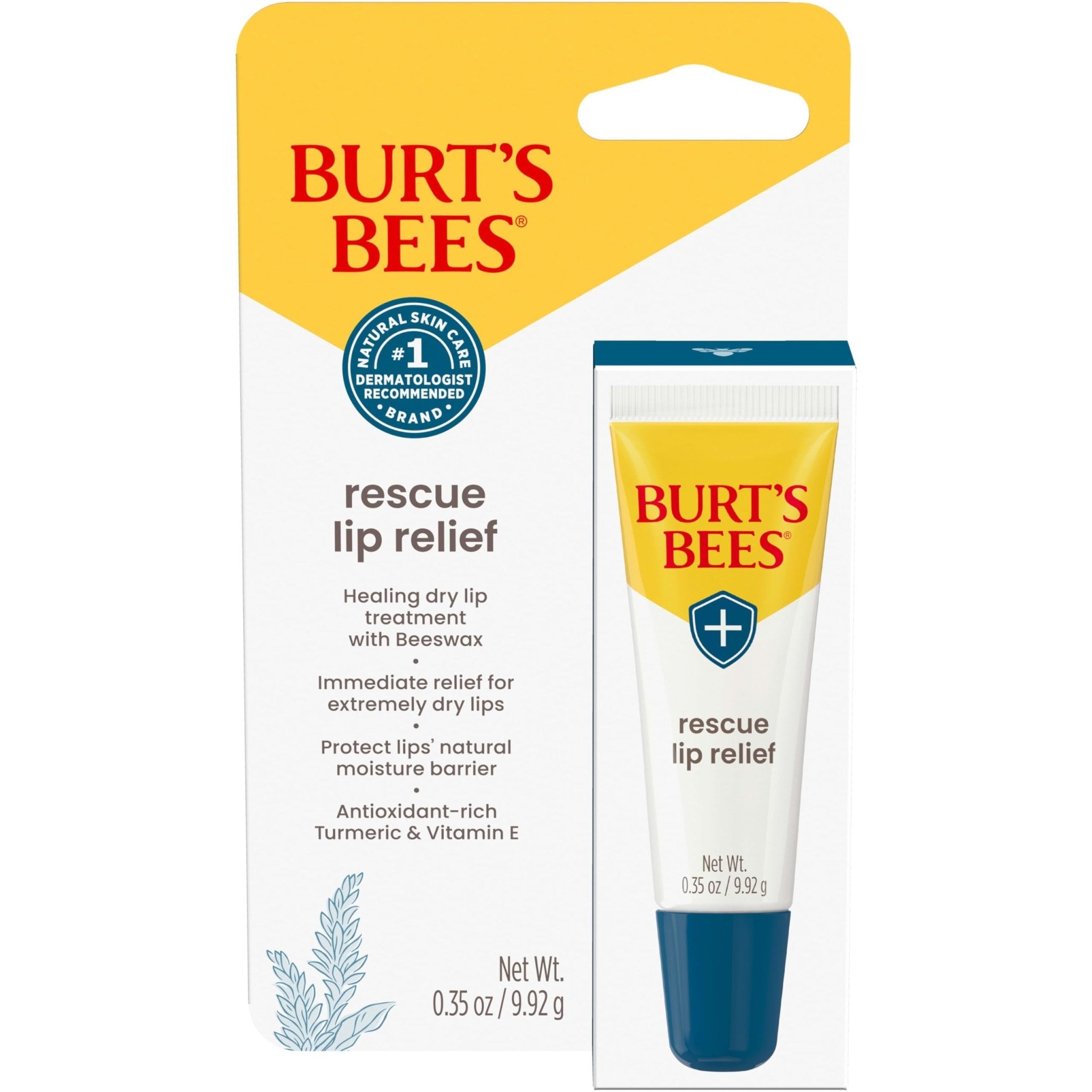 Burt's Bees Rescue Lip Relief with Shea Butter and Echinacea, 100% Natural Origin - 0.35 OzBurt's Bees792850654426Lip BalmLip Balm
