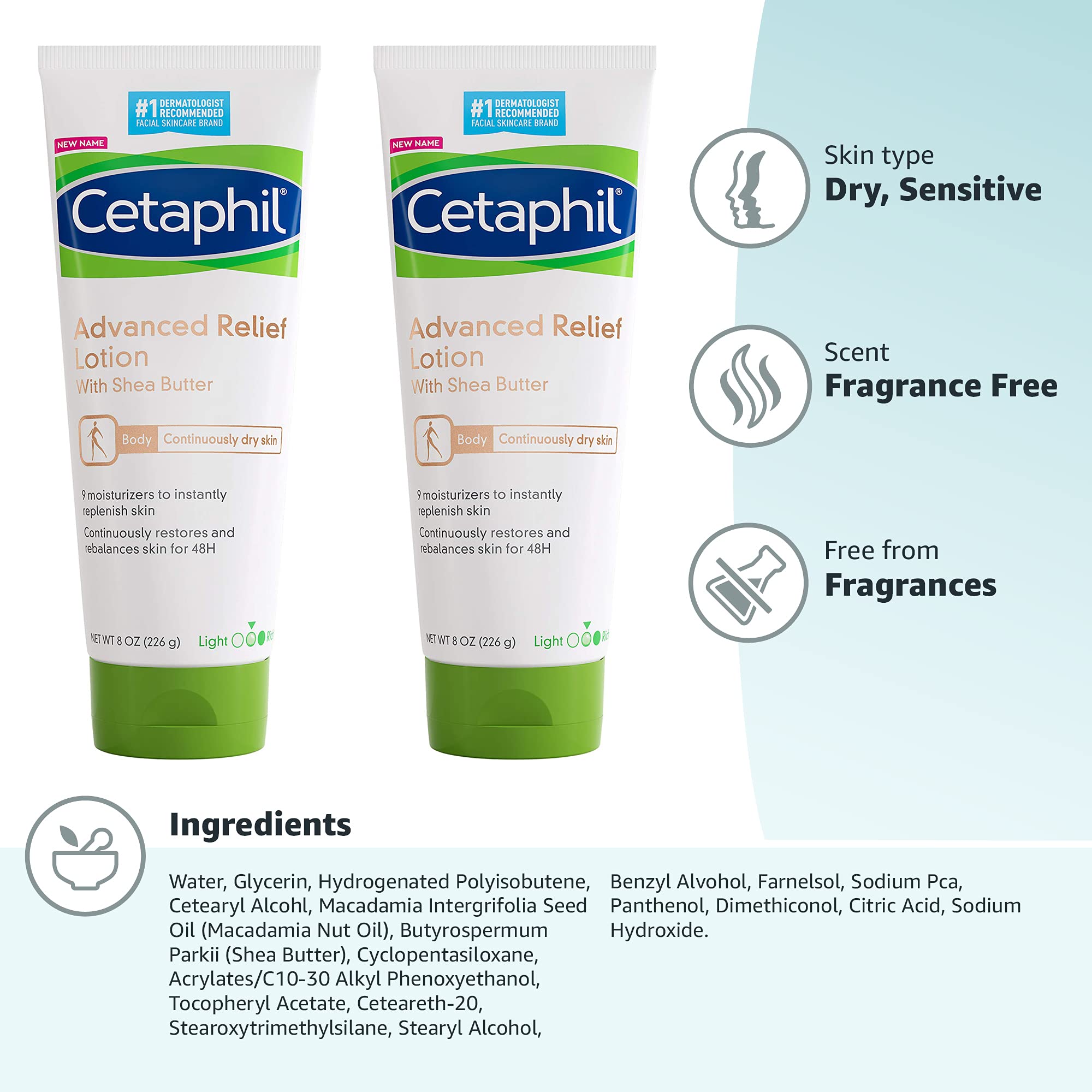 Cetaphil Advanced Relief Body Lotion with Shea Butter - 8 OzCetaphil302993914082Body LotionBody Lotion