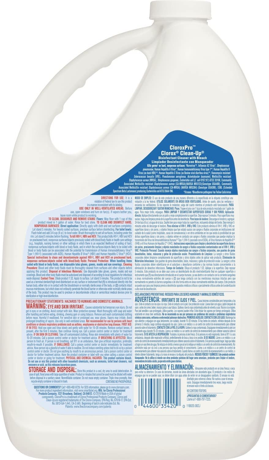 CloroxPro Clean - Up Disinfectant Cleaner with Bleach Refill - 128 OzClorox044600354200Shower CleanerShower Cleaner