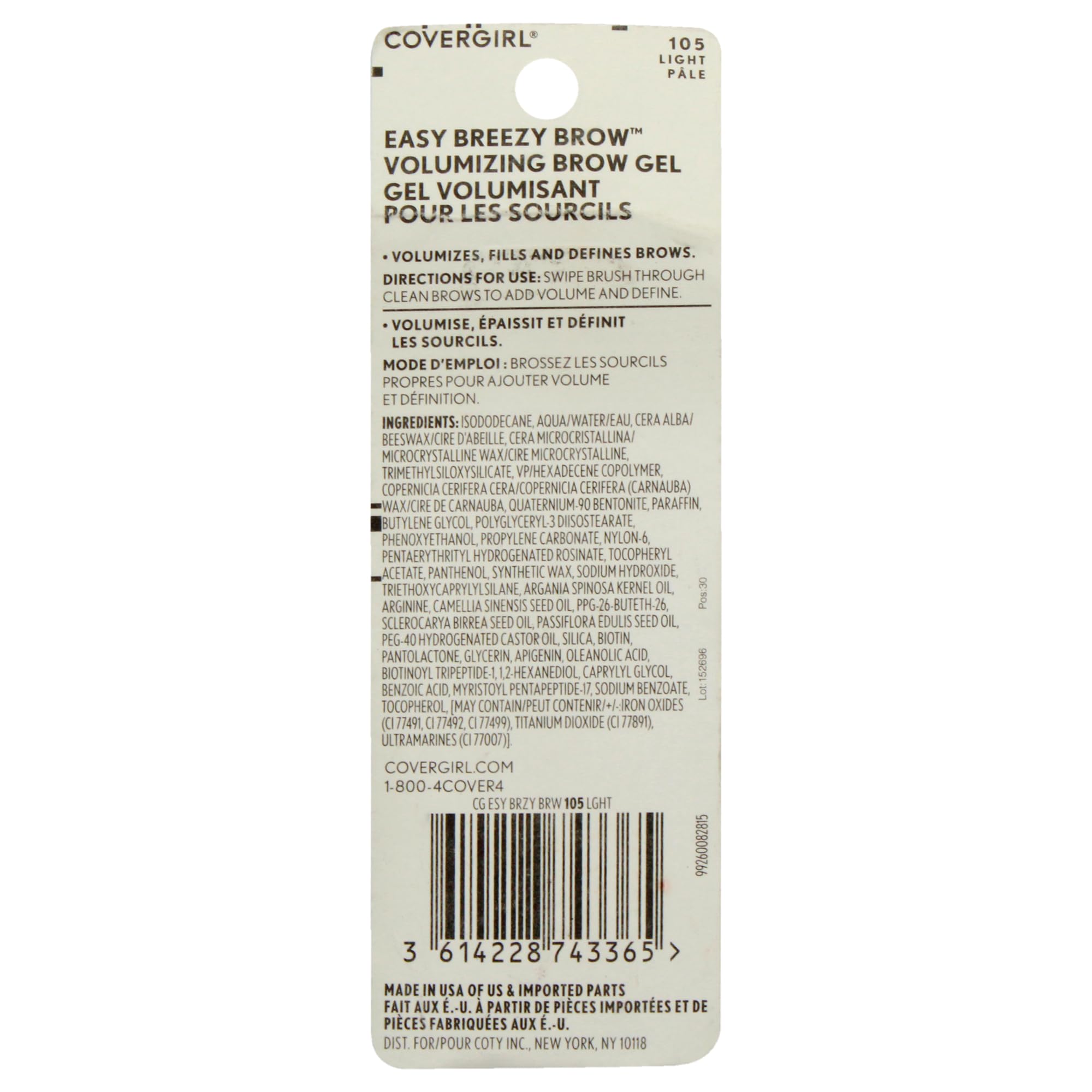 CoverGirl Easy Breezy Brow Volumizing GelCoverGirl3614228743365Eyebrow GelEyebrow Gel