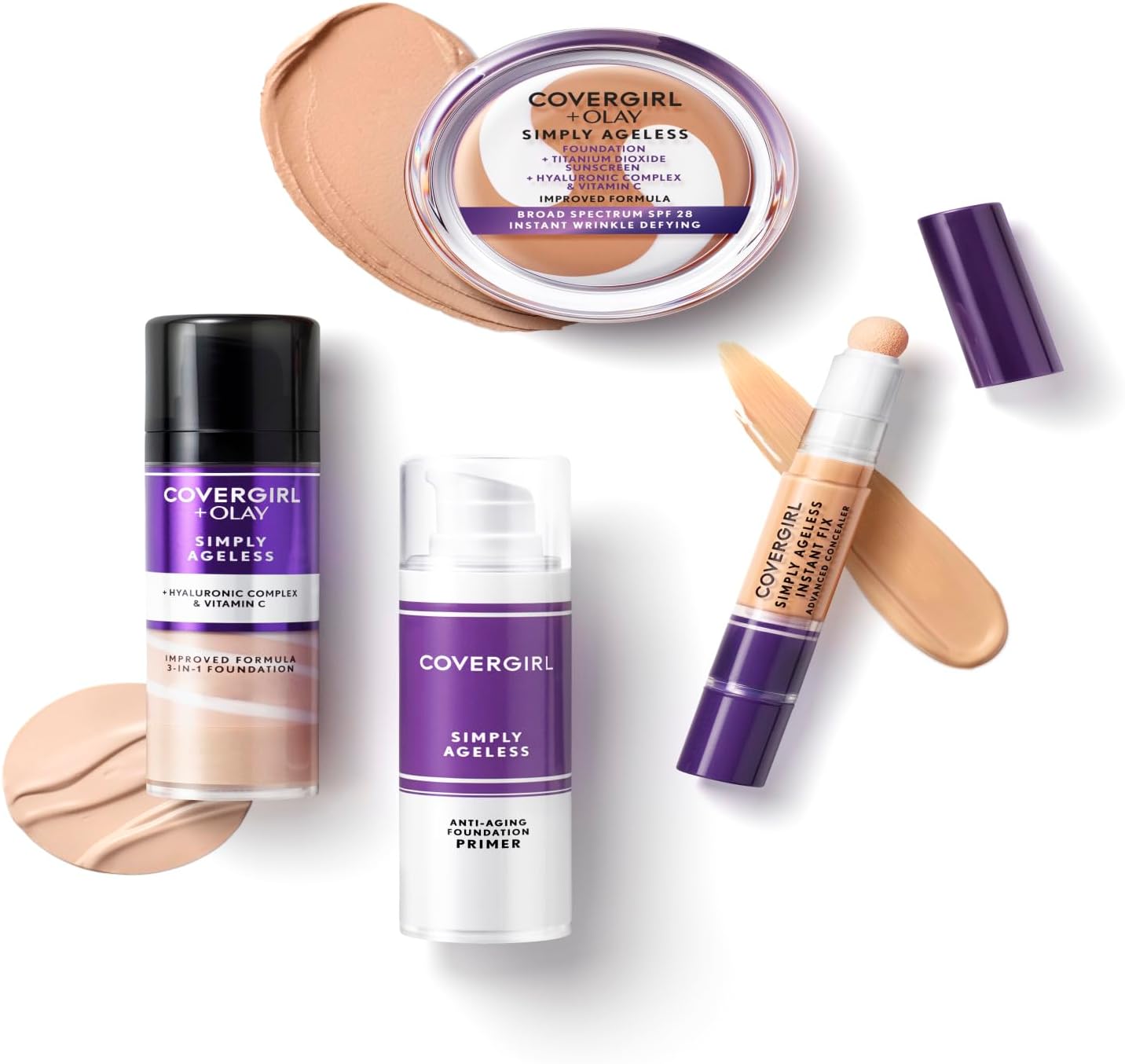 CoverGirl + Olay Simply Ageless 3 - in - 1 Liquid FoundationCoverGirl008100100361FoundationFoundation