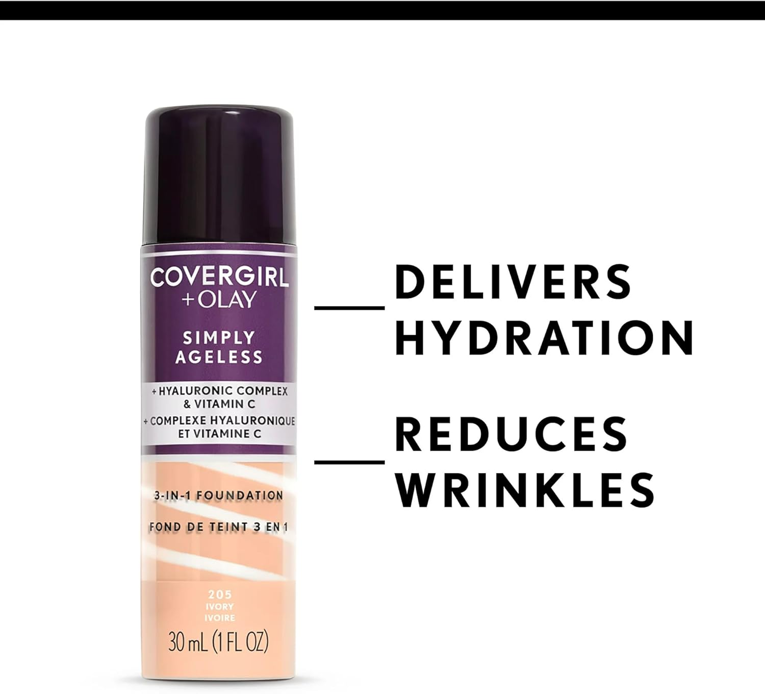 CoverGirl + Olay Simply Ageless 3 - in - 1 Liquid FoundationCoverGirl008100100361FoundationFoundation