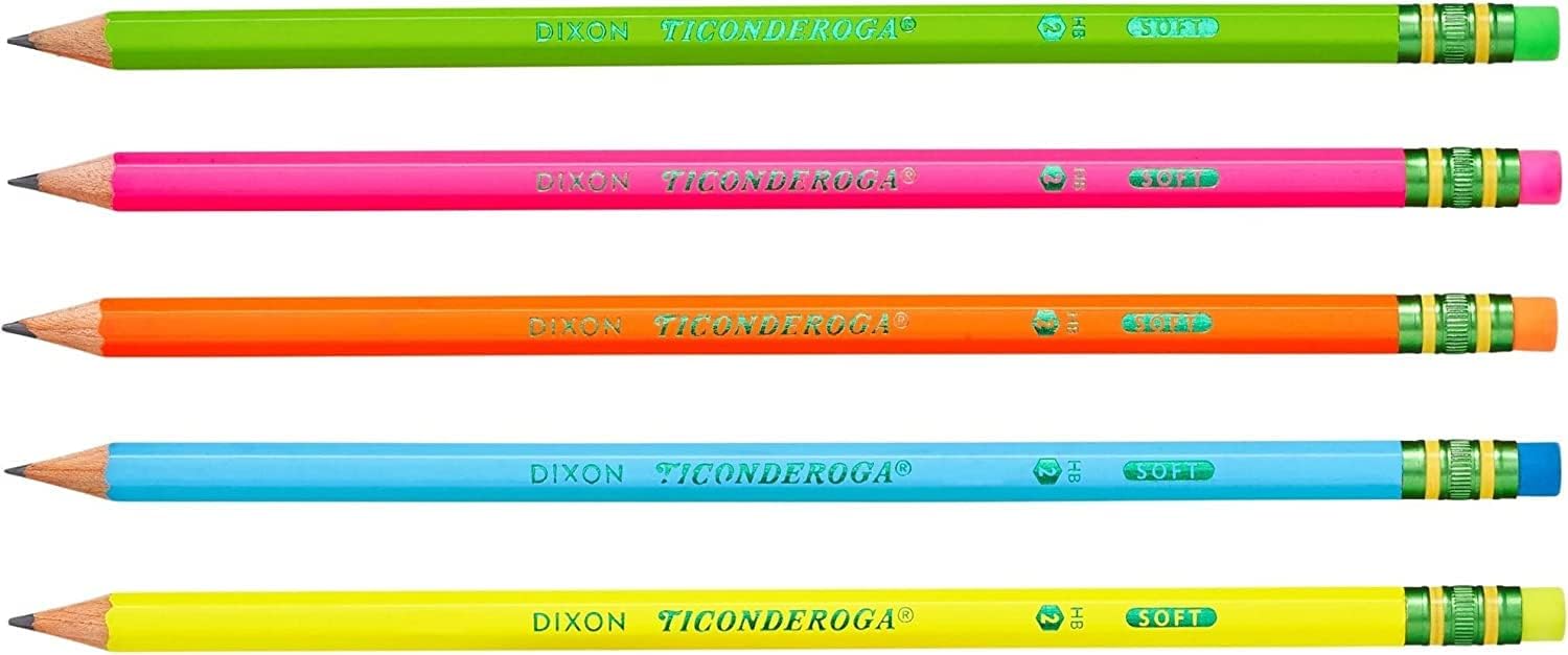 Dixon Ticonderoga 2 Neon Pencils 10 PackDixon072067138101PencilPencil