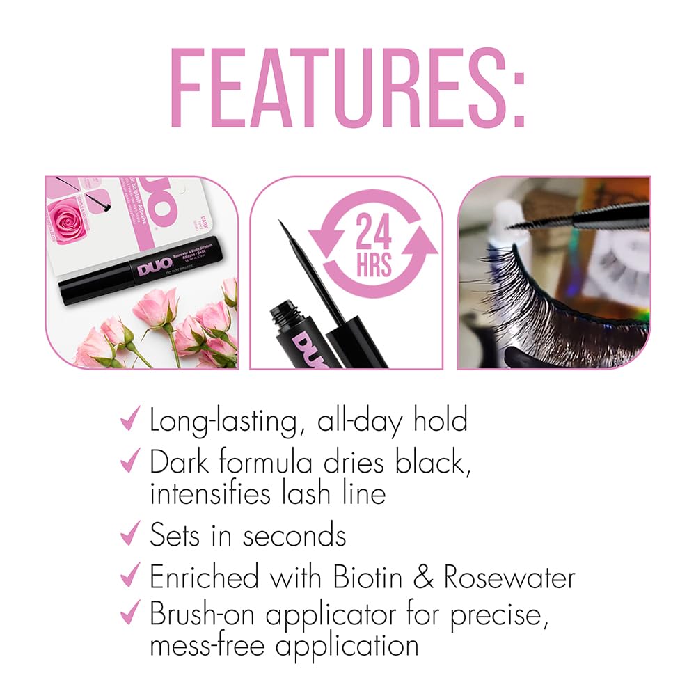 DUO Rosewater & Biotin Striplash Adhesive - DarkDuo073930621973Eyelashes AdhesivesEyelashes Adhesives
