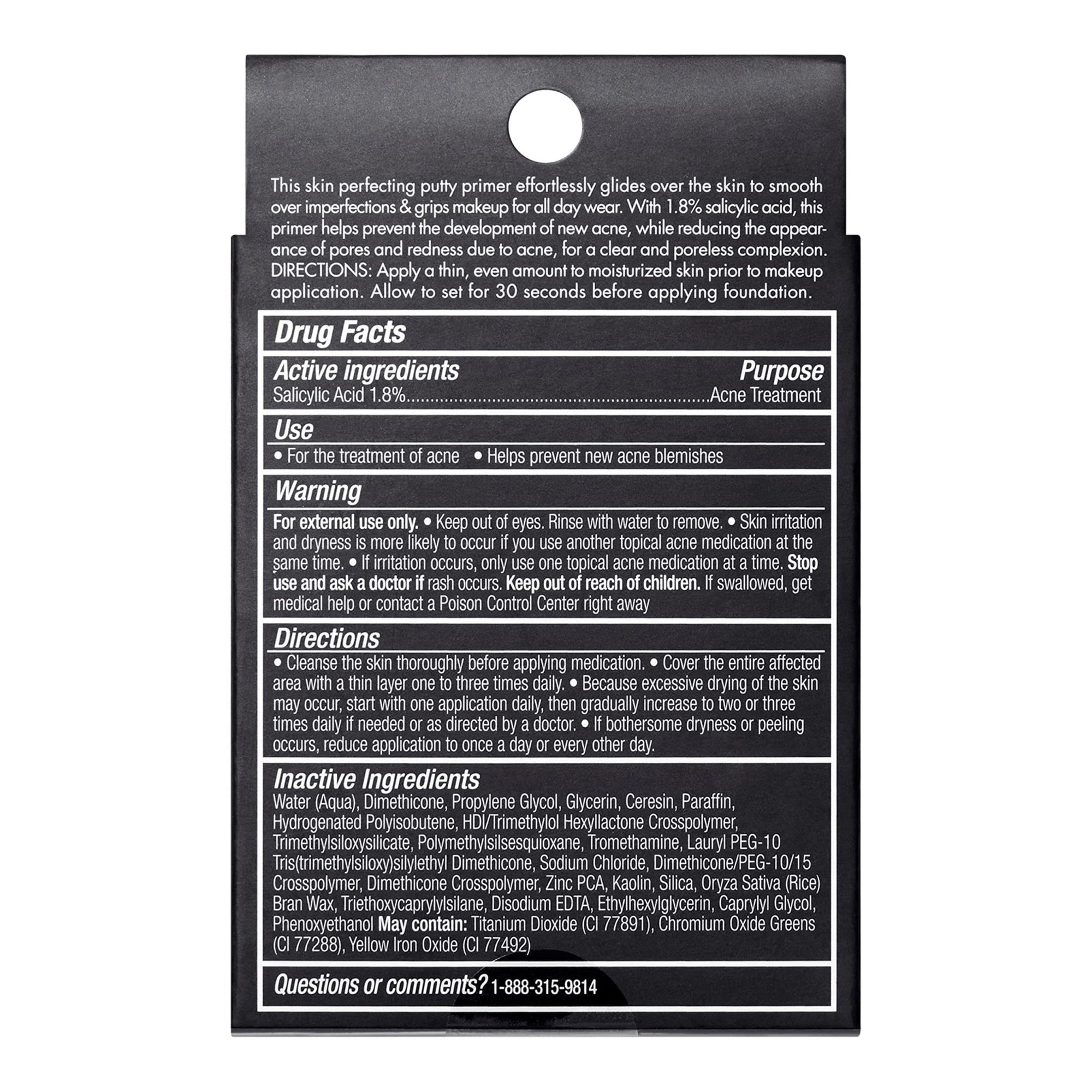 e.l.f. Acne Fighting Putty Primer, Infused with 1.8% Salicylic Acid, Prevents Breakouts & Reduces Redness, Minimizes Pores & Preps Skine.l.f.609332859098PrimerPrimer