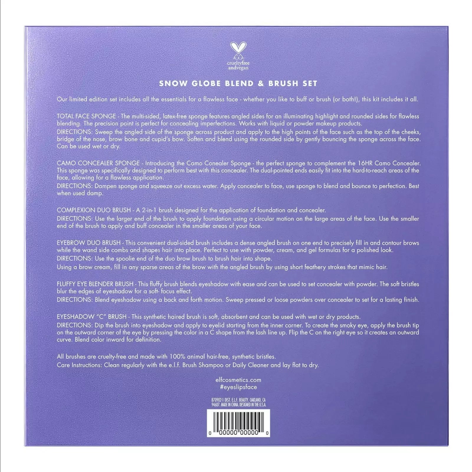 e.l.f. Elf, Snow Globe Blend & Brush Sete.l.f.609332709829Makeup Brush and Sponge SetMakeup Brush and Sponge Set