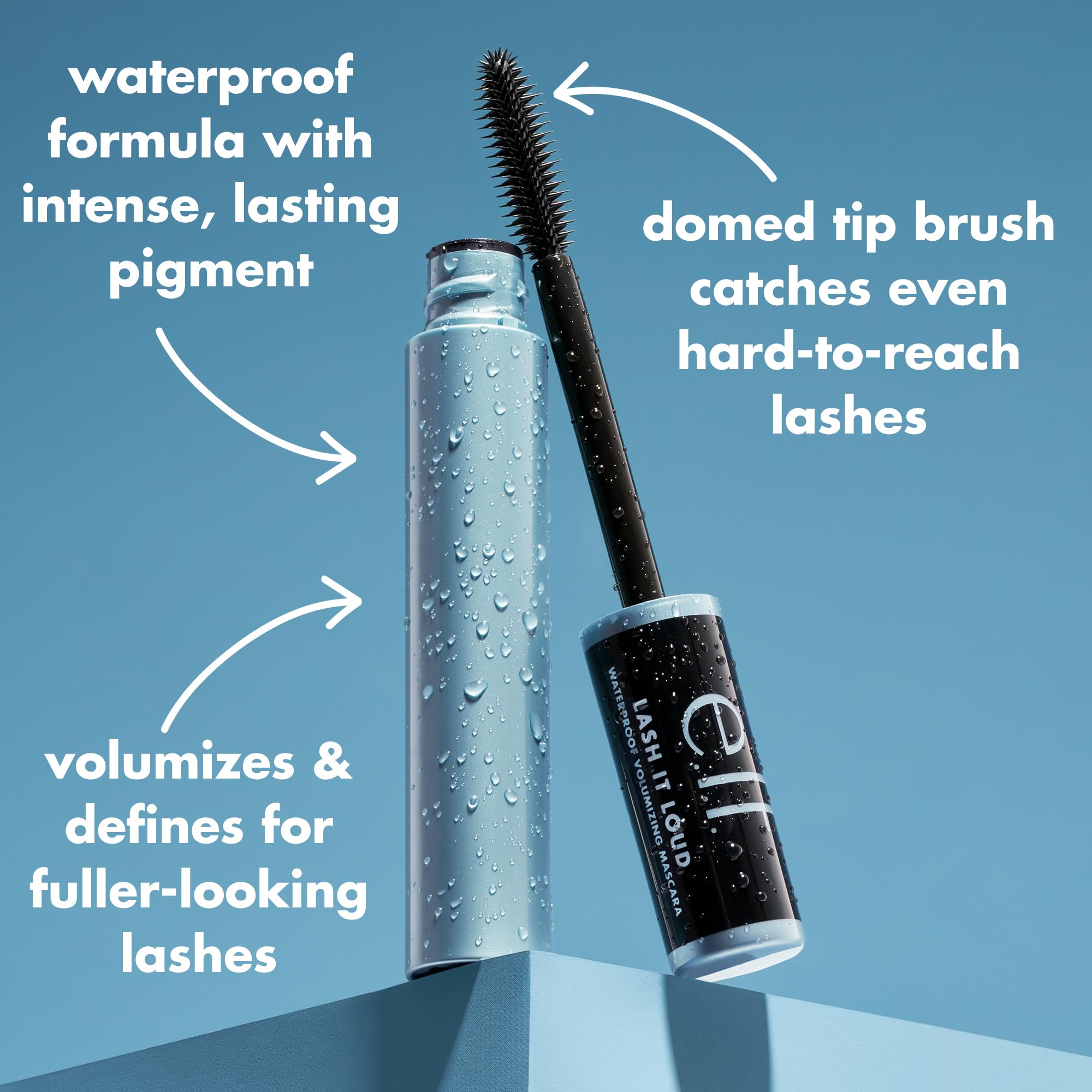 e.l.f. Lash It Loud Waterproof Mascara, Volumizing Formula For Mega Lashes, Creates Fuller & Bolder Eyelashes - Blacke.l.f.609332824805MascaraMascara