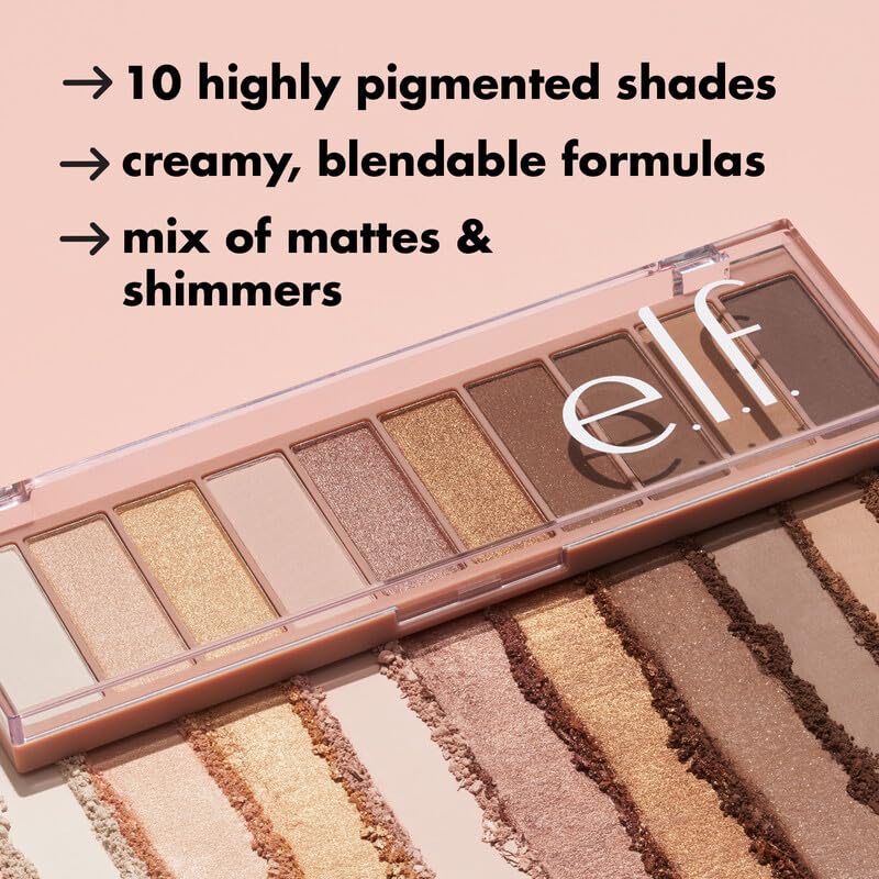 e.l.f. Perfect 10 Eyeshadow Palette, Ten Ultra - pigmented Shimmer & Matte Rose Gold Shades - Rose Gold Sunsete.l.f.609332814950Eyeshadow PaletteEyeshadow Palette