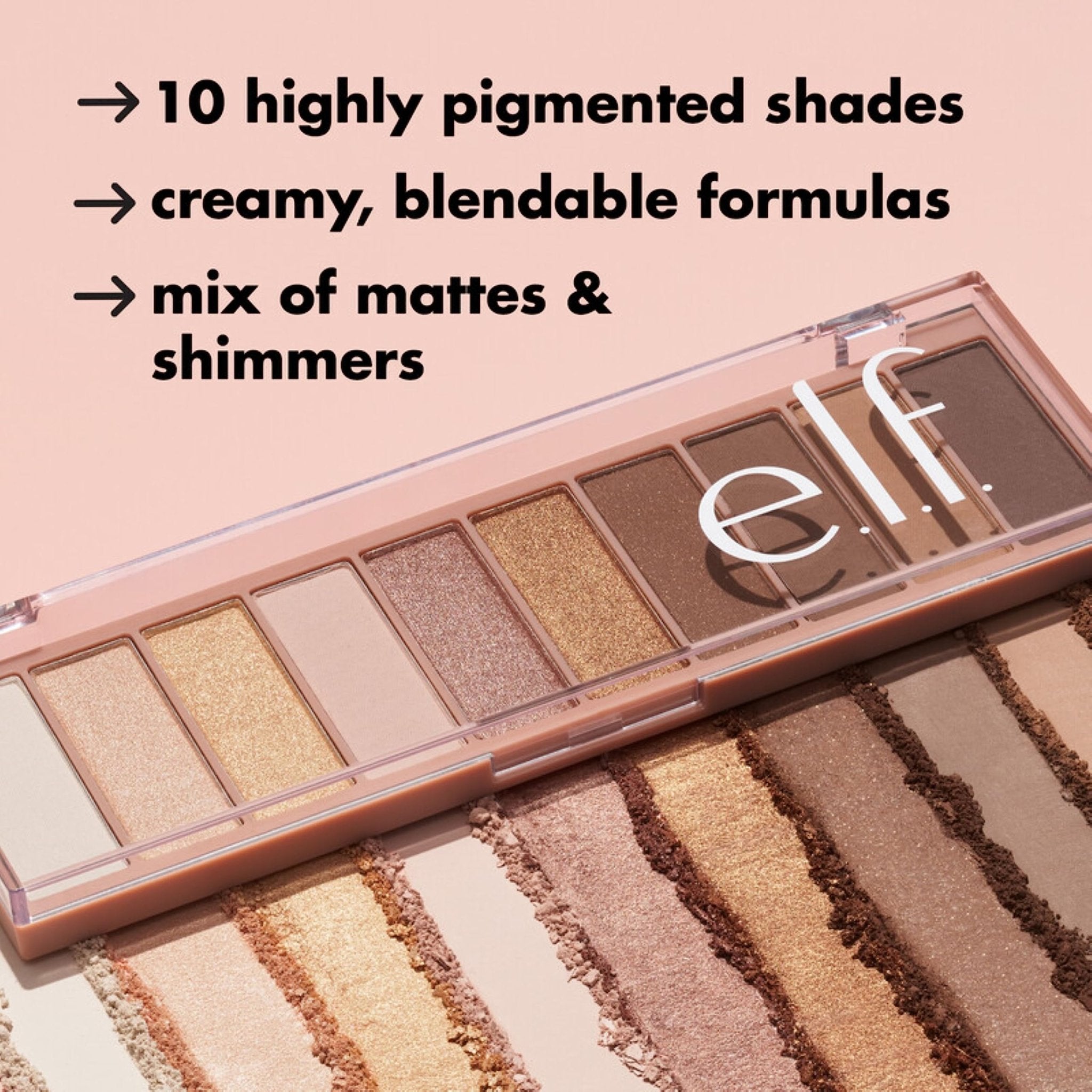 e.l.f. Perfect 10 Eyeshadow Palette, Ten Ultra - pigmented Shimmer & Matte Rose Gold Shades - Rose Gold Sunsete.l.f.609332814950Eyeshadow PaletteEyeshadow Palette