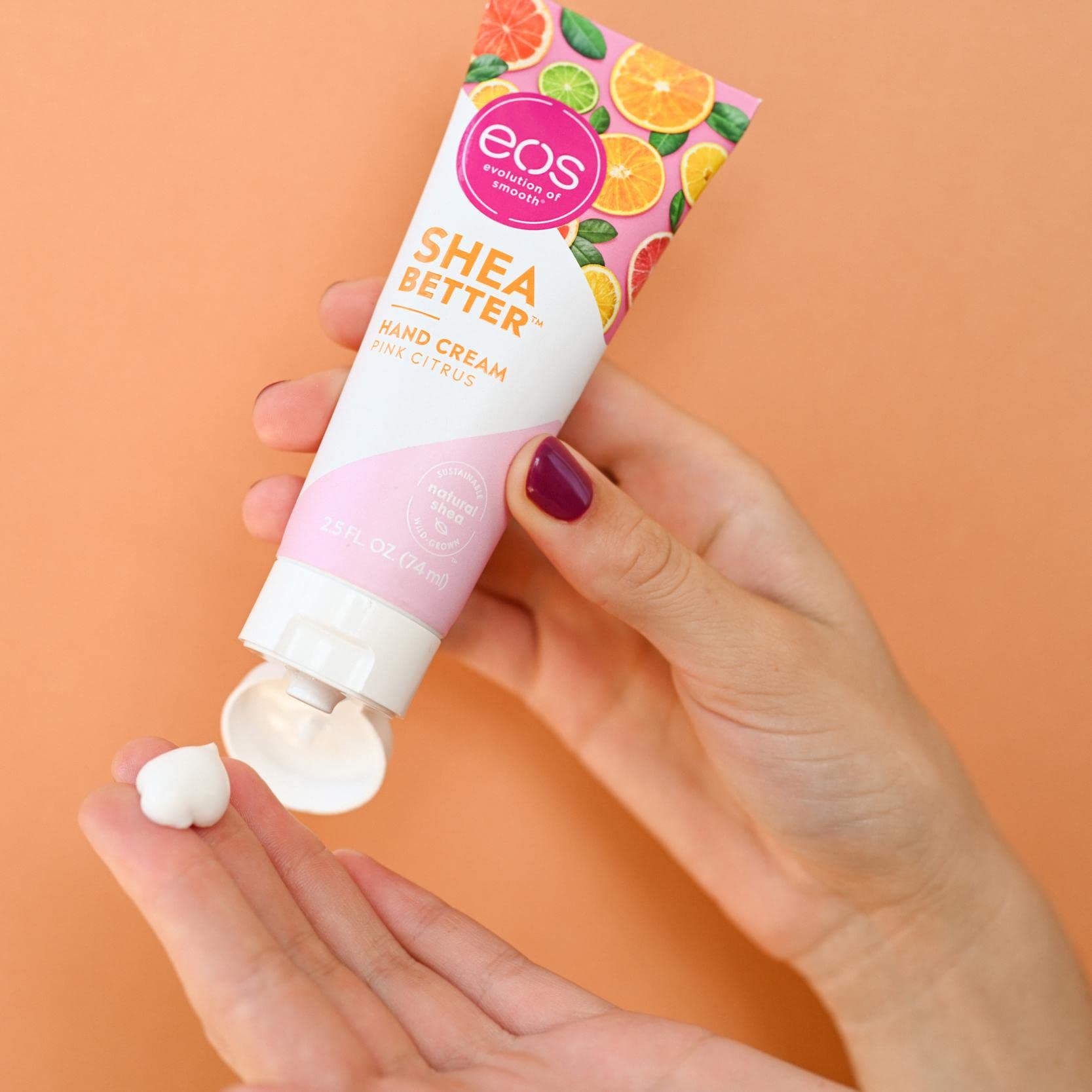eos Hand Cream - Pink Citrus | Natural Shea Butter Hand Lotion and Skin Care | 24 Hour Hydration with Oil - 74mleos840044700319Hand CreamHand Cream