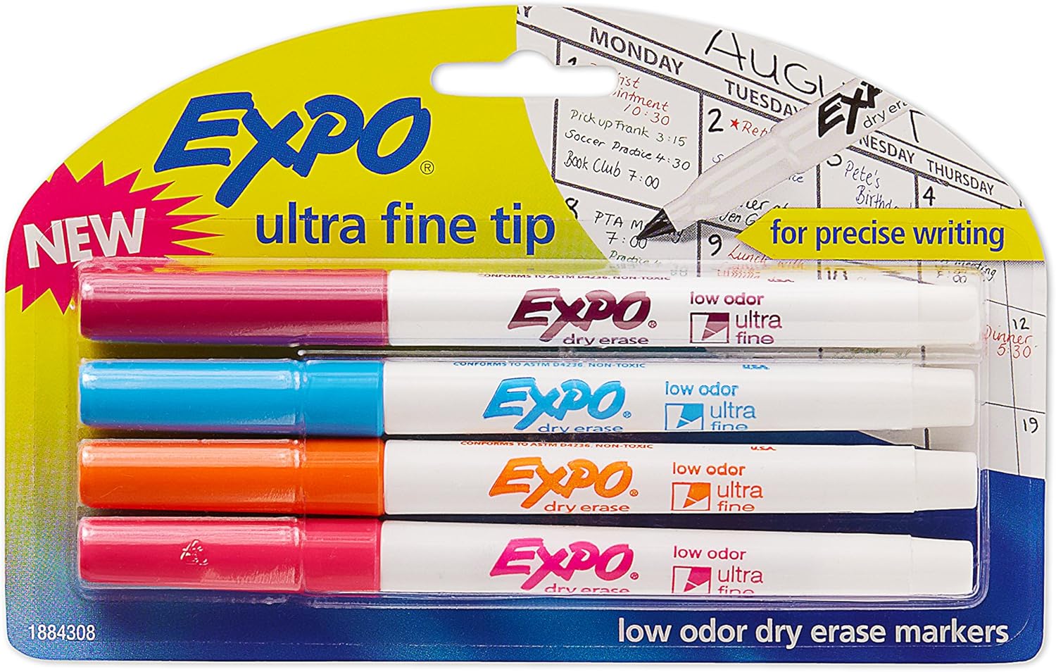 Expo Low Odor Dry Erase Markers, Ultra Fine Tip - 4 CountExpo071641072954White Board Color MarkerWhite Board Color Marker