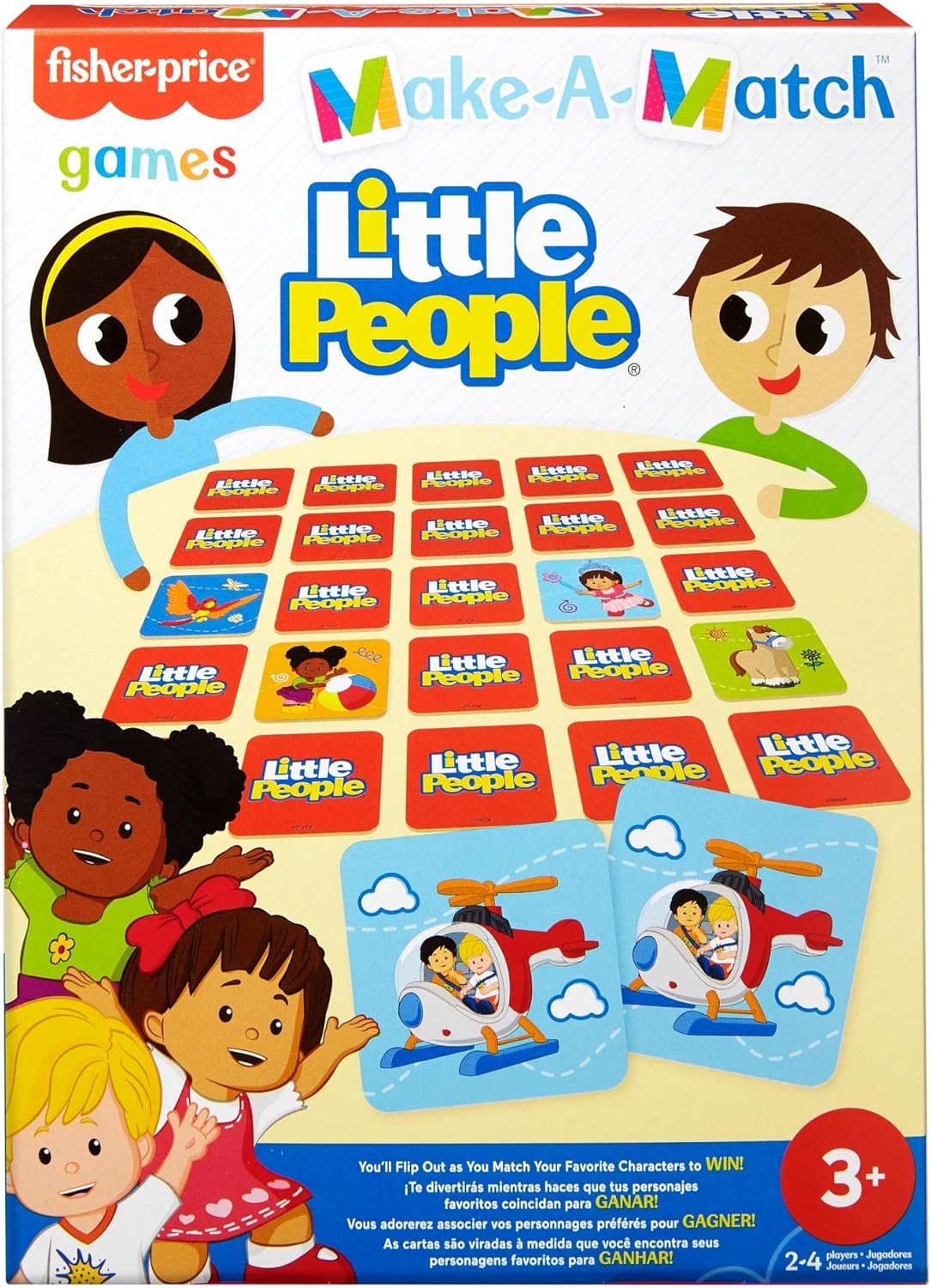 Fisher - Price Make - A - Match Card with Little People Theme, Multi - Level Rummy Style Play, Match Colors, Pictures & Shapes, 56 Cards for 2 to 4 Playersfisher - price887961961041Card GamesCard Games
