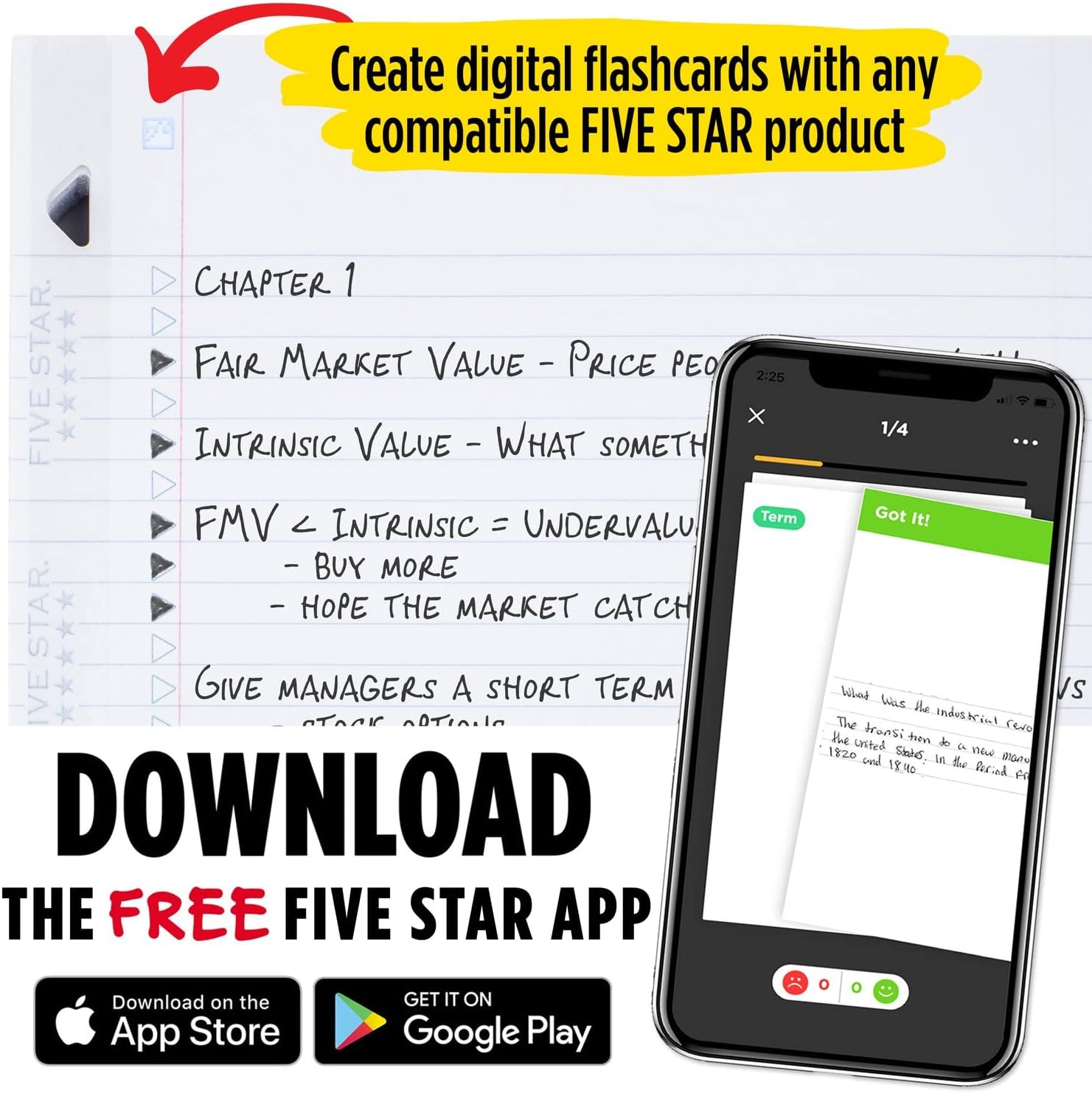 Five Star Loose Leaf Paper, 3 Hole Punched, Reinforced Filler Paper, College Ruled Paper, 11" x 8 - 1/2", 100 Sheets/Pack (17010)Five Star043100170105Notebook refill padsNotebook refill pads