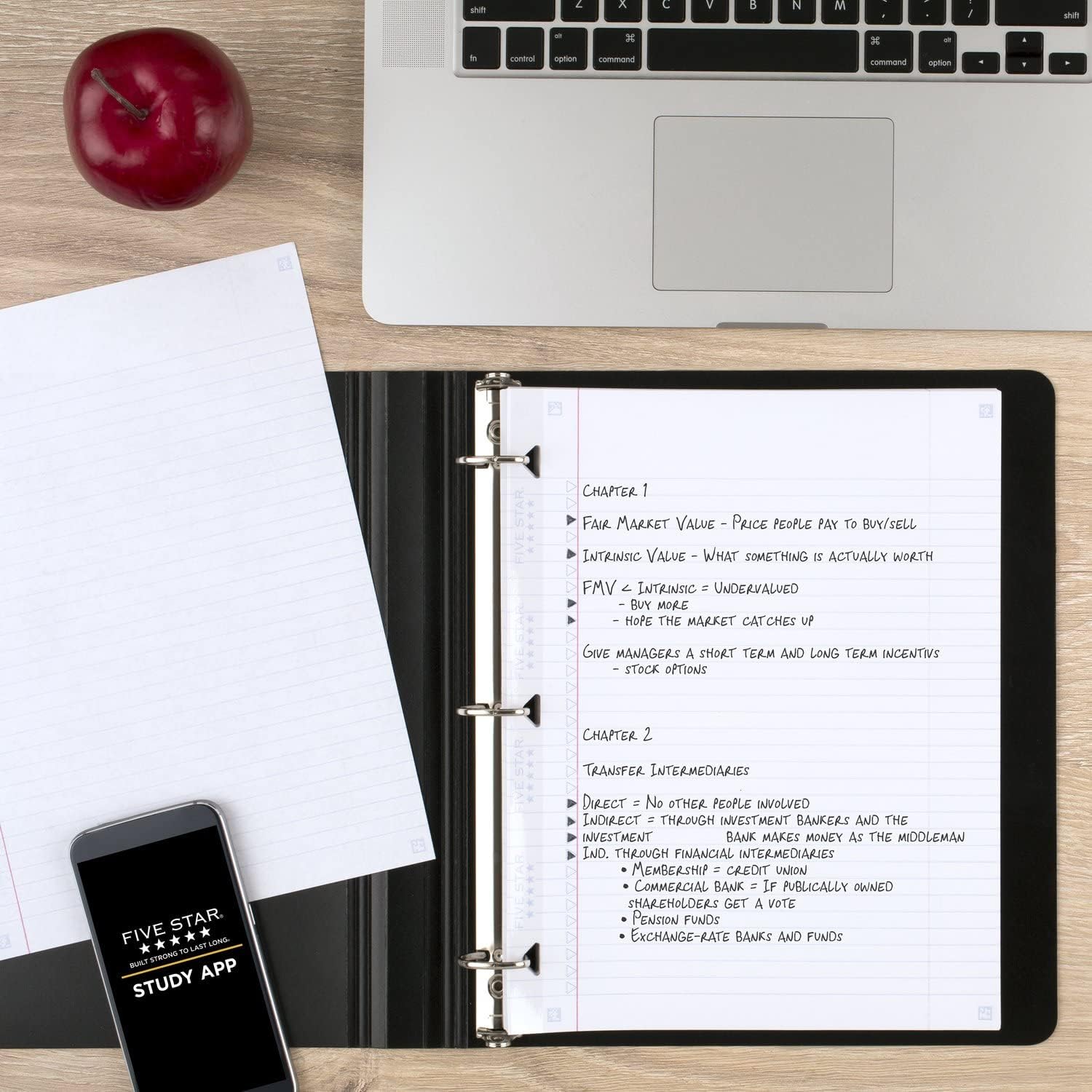 Five Star Loose Leaf Paper, 3 Hole Punched, Reinforced Filler Paper, College Ruled Paper, 11" x 8 - 1/2", 100 Sheets/Pack (17010)Five Star043100170105Notebook refill padsNotebook refill pads