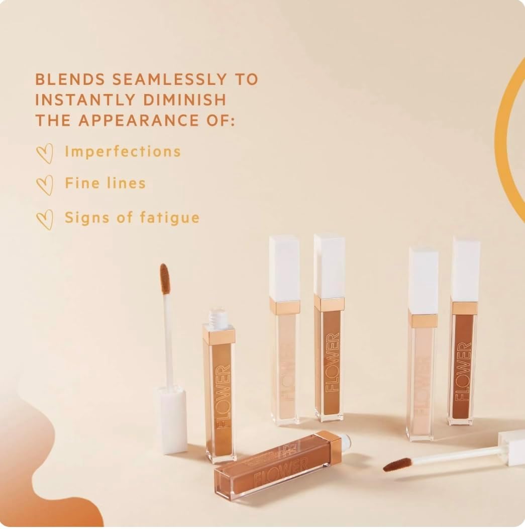 FLOWER BEAUTY By Drew Barrymore Light Illusion Full Coverage Concealer - Diffuse Dark Under Eye Circles, Blurs Blemishes, Weightless Formula, Crease Proof MakeupFLOWER BEAUTY840797138018ConcealerConcealer