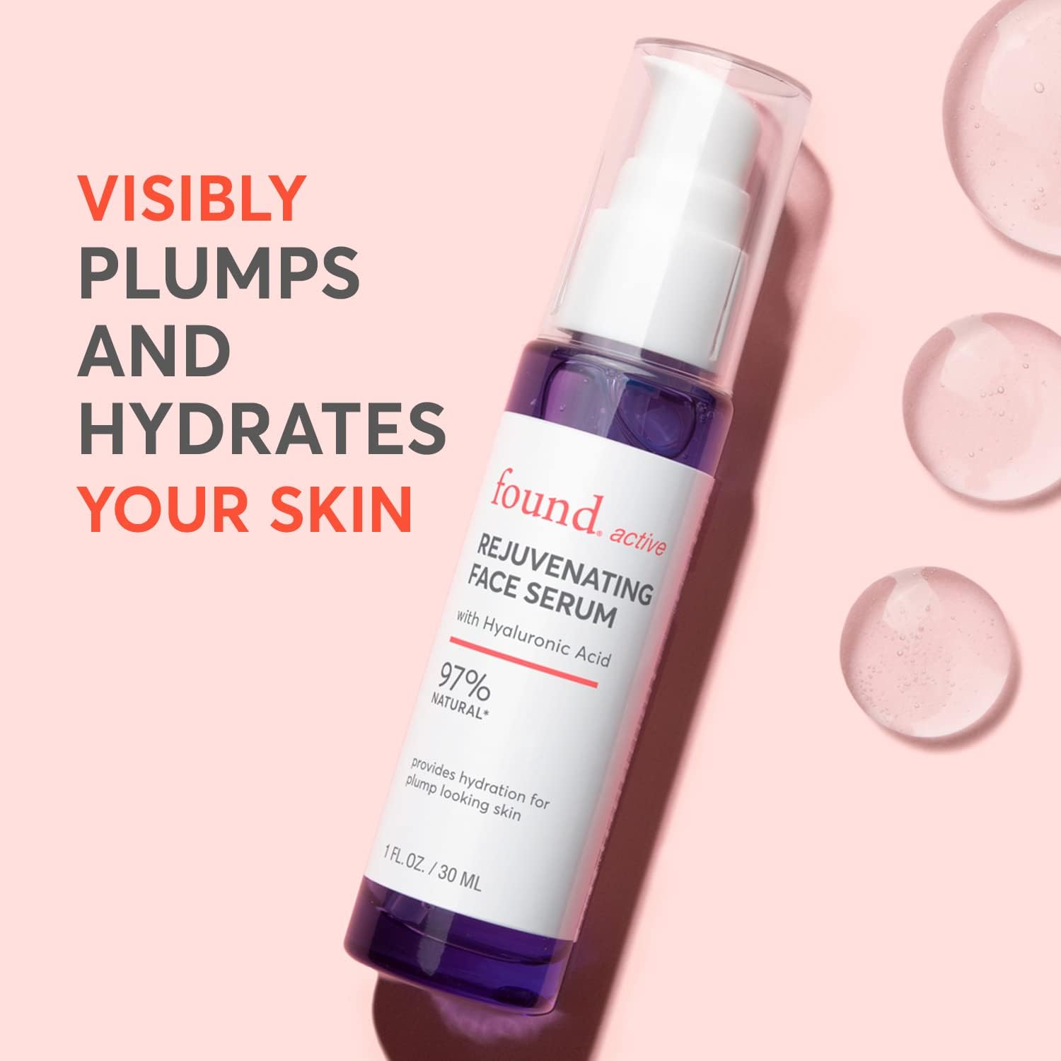 Found. Active Rejuvenating Face Serum with Hyaluronic Acid Lightweight, Provides Ultimate Hydration for Plump & Youthful - Looking Looking Skin - 1 Fl OzFound.811170031516Face SerumFace Serum